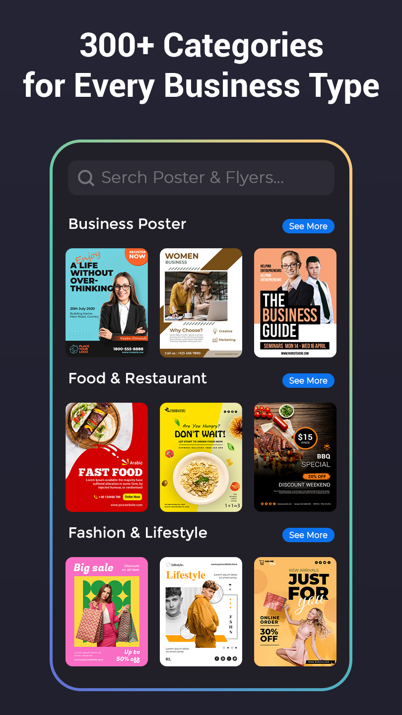 اسکرین شات 2 برنامه Poster Maker, Flyer Maker