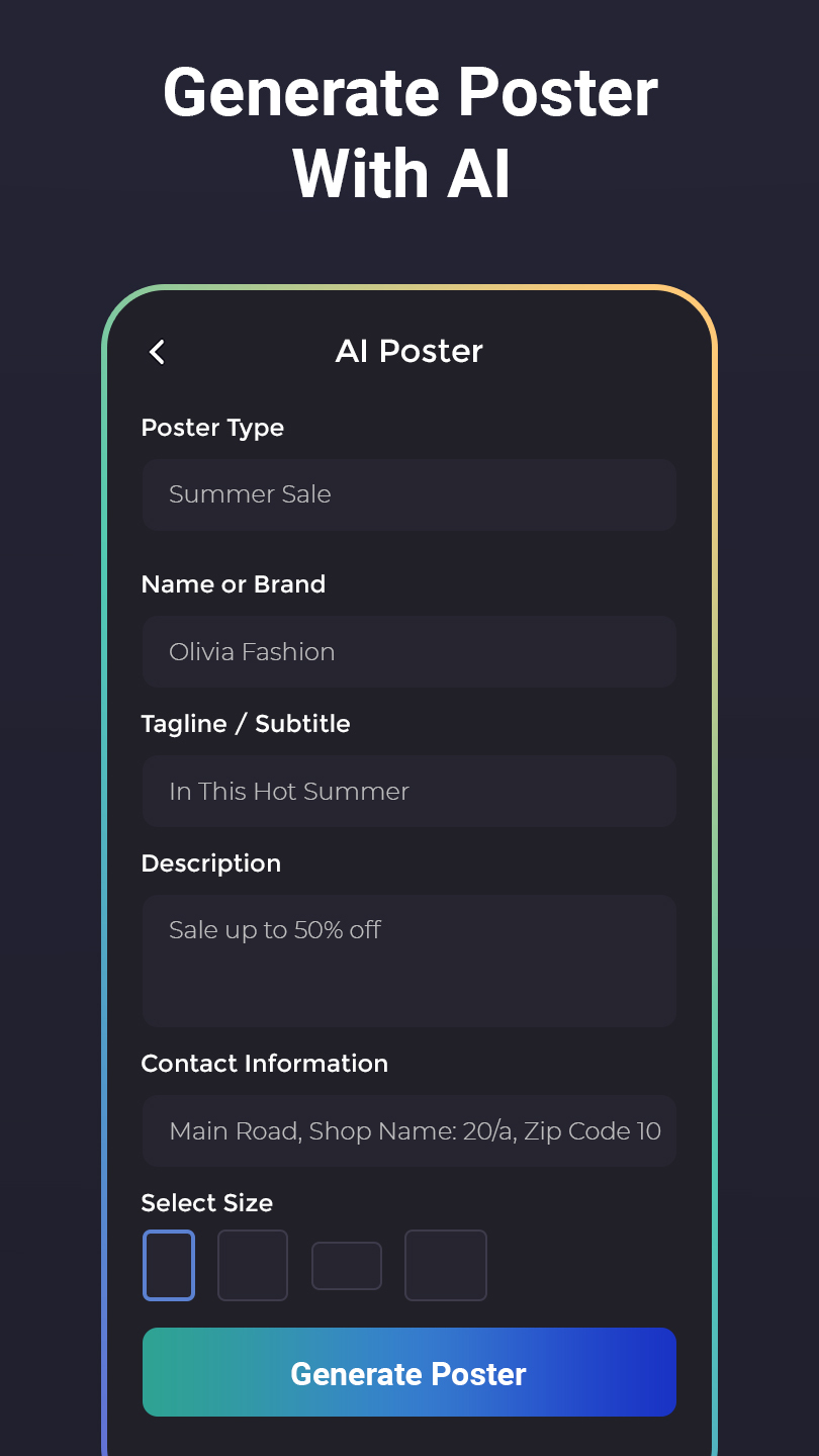 اسکرین شات 3 برنامه Poster Maker, Flyer Maker