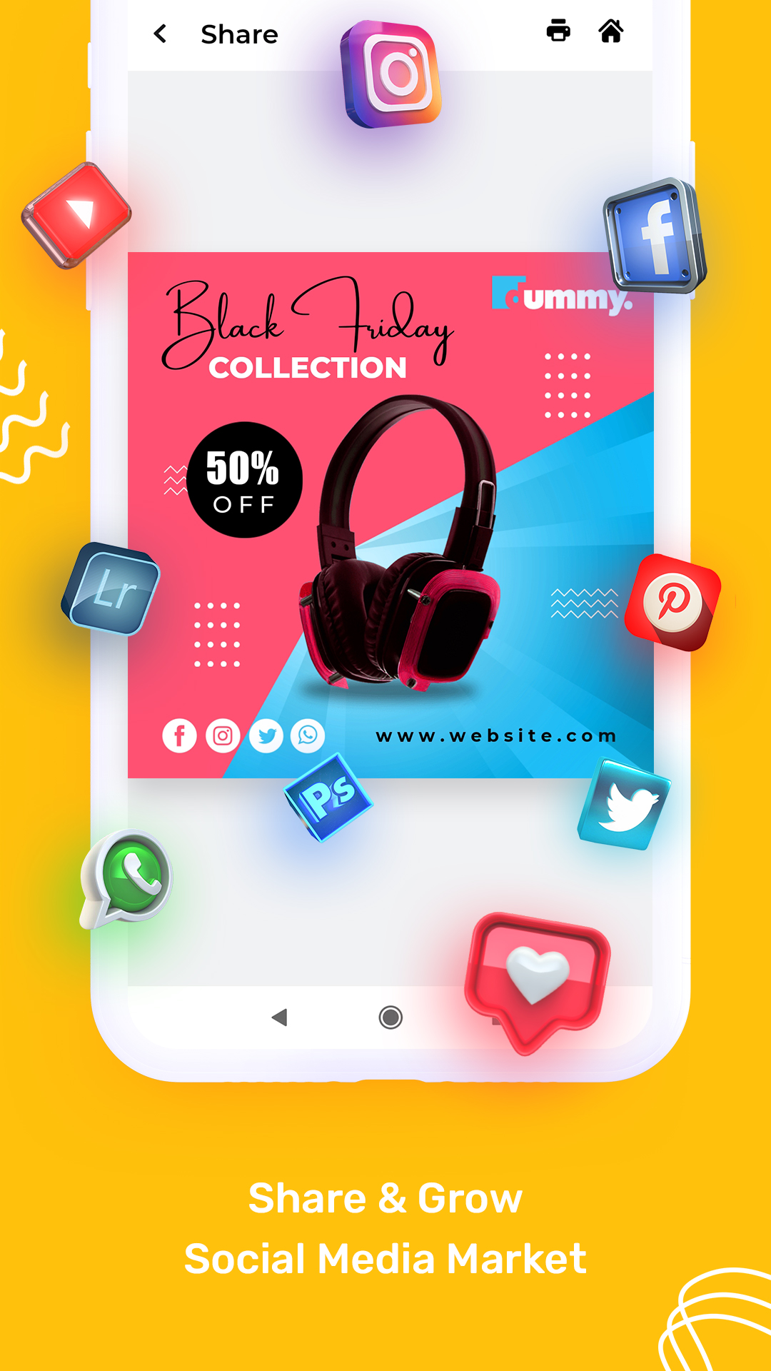 اسکرین شات 7 برنامه Social Media Post Design
