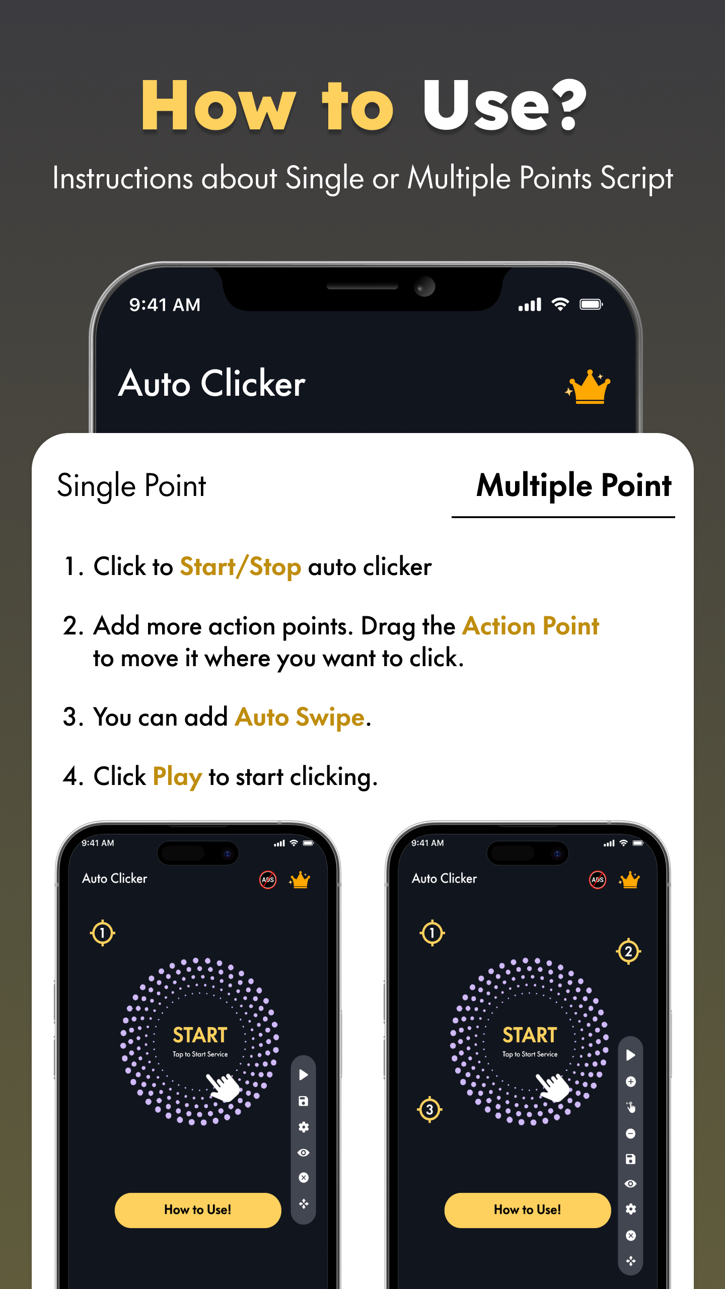 اسکرین شات 2 برنامه Auto Clicker ; Auto Tap