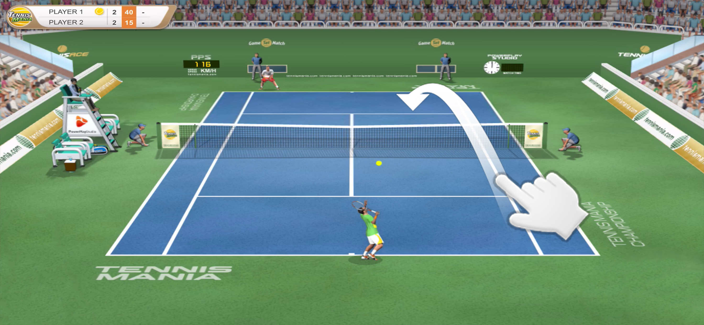اسکرین شات 1 بازی Tennis Mania Mobile