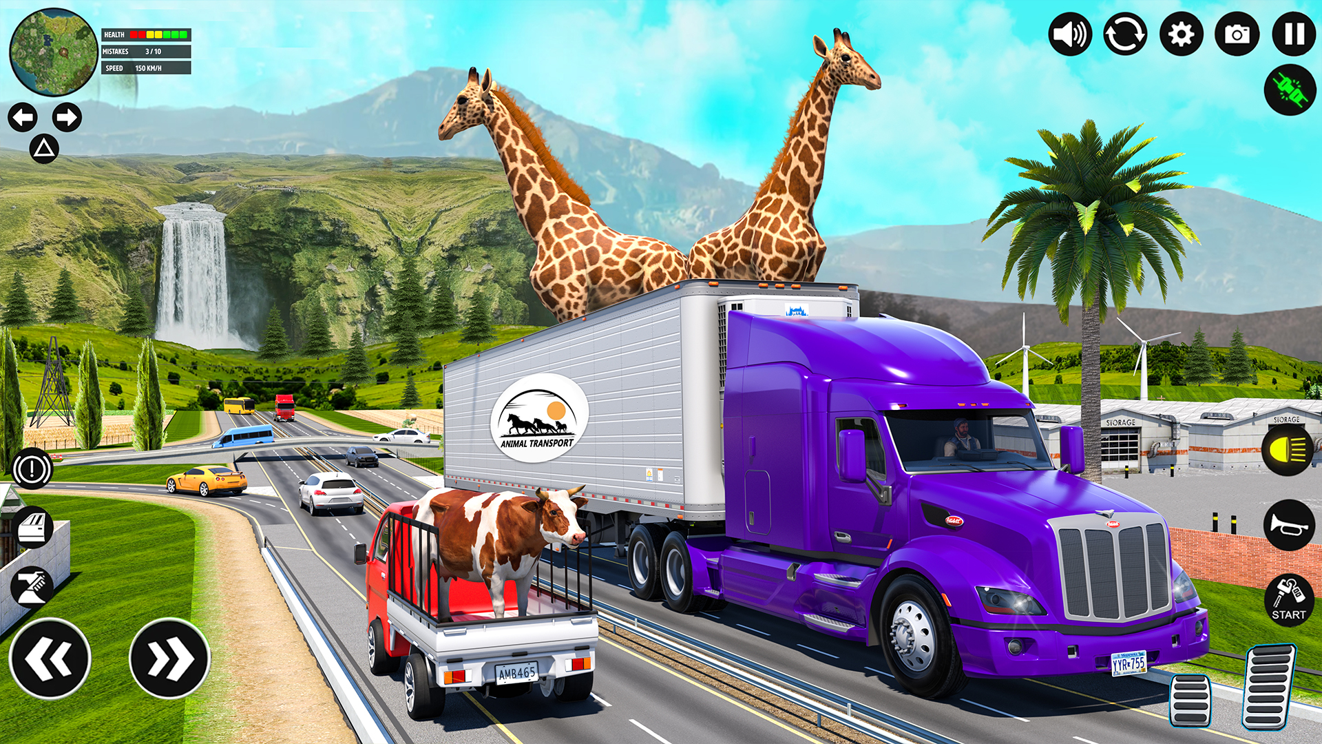 اسکرین شات 3 بازی Animal Transport Truck Driving