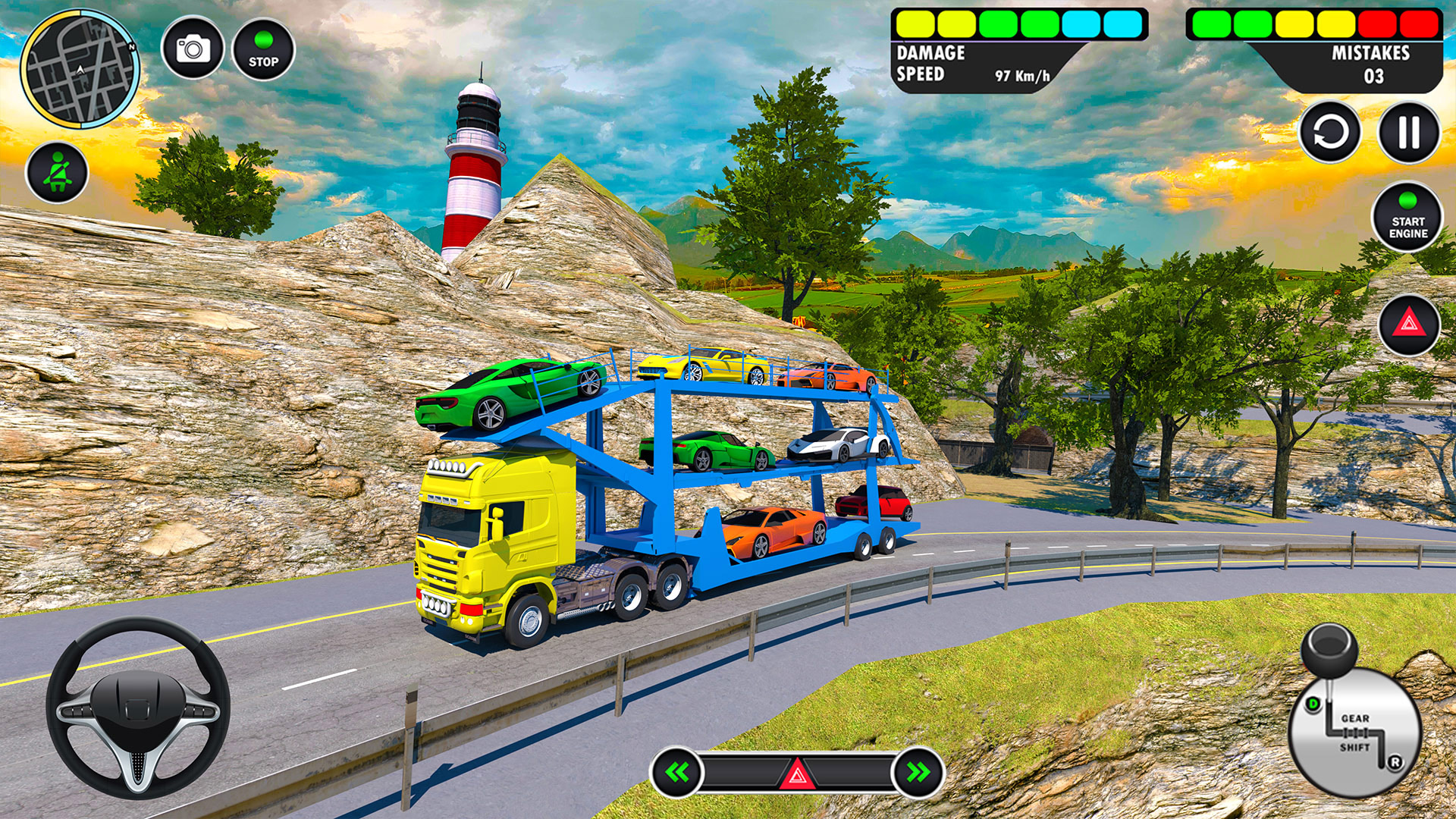 اسکرین شات 6 برنامه Car Transport Truck Sim 3D