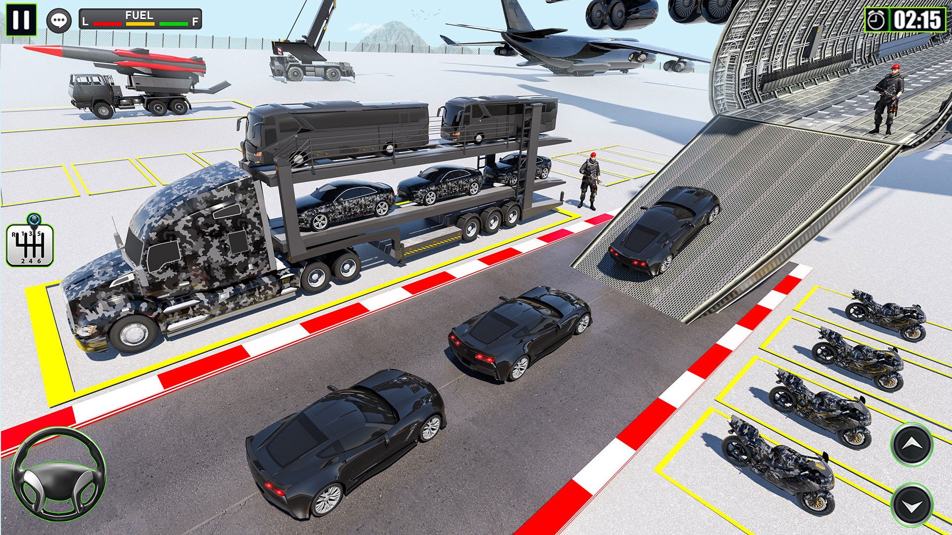 اسکرین شات 5 برنامه Army Vehicle Transporter Games