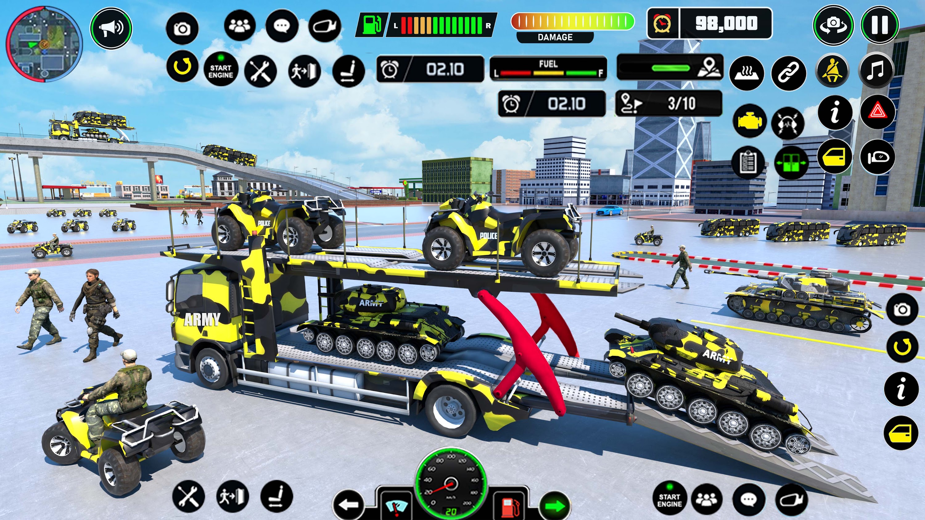اسکرین شات 3 برنامه Army Vehicle Transporter Games