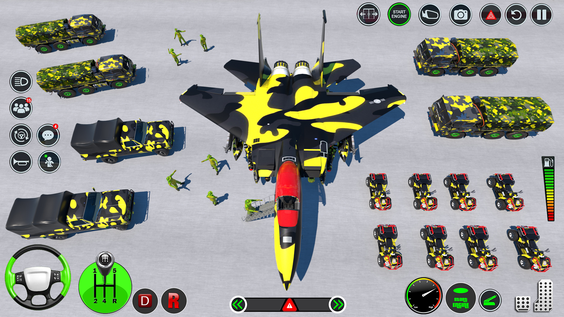 اسکرین شات 4 برنامه Army Vehicle Transporter Games