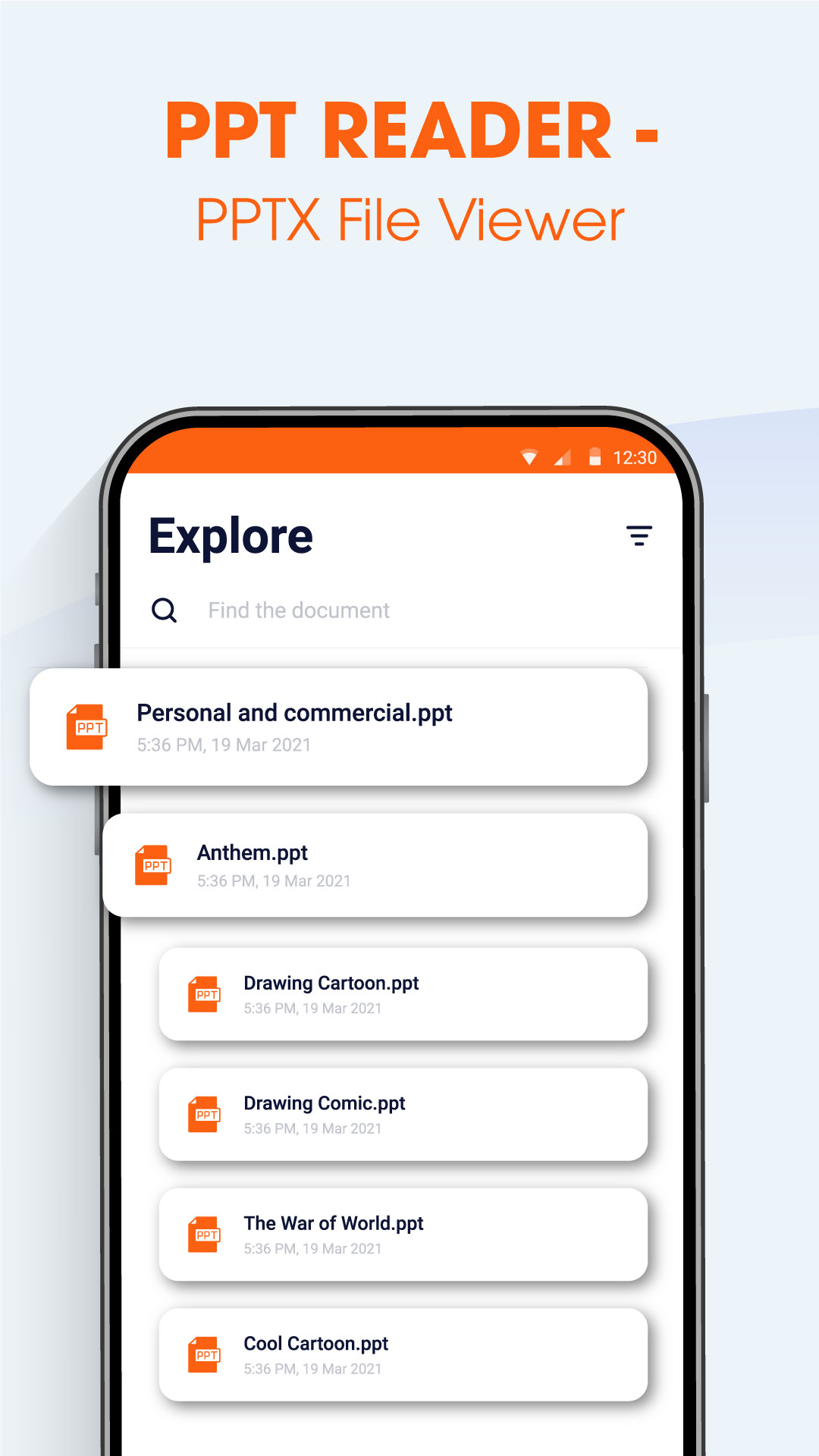 اسکرین شات 1 برنامه PPT Reader - PPTX File Viewer