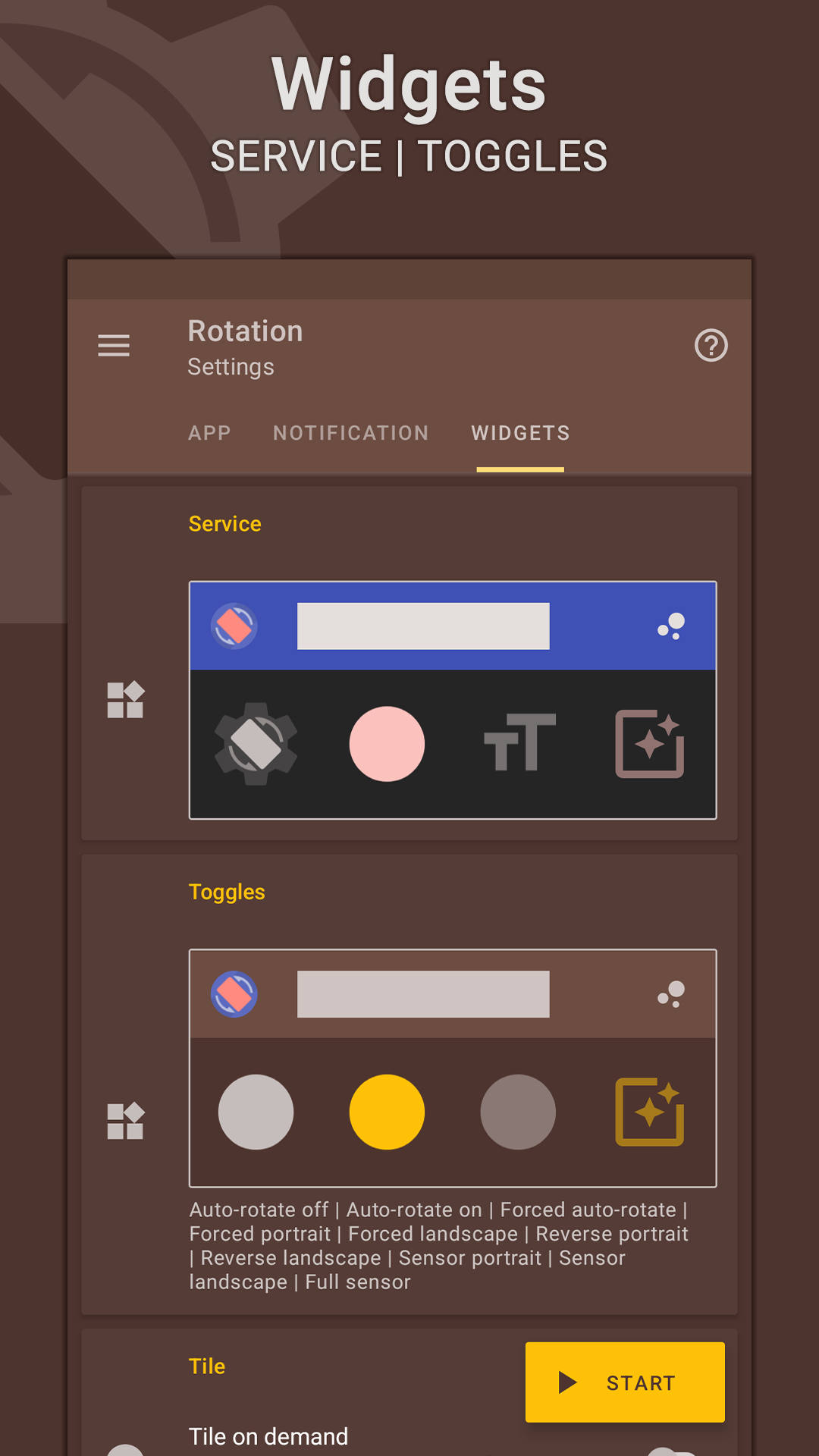اسکرین شات 6 برنامه Rotation | Orientation Manager