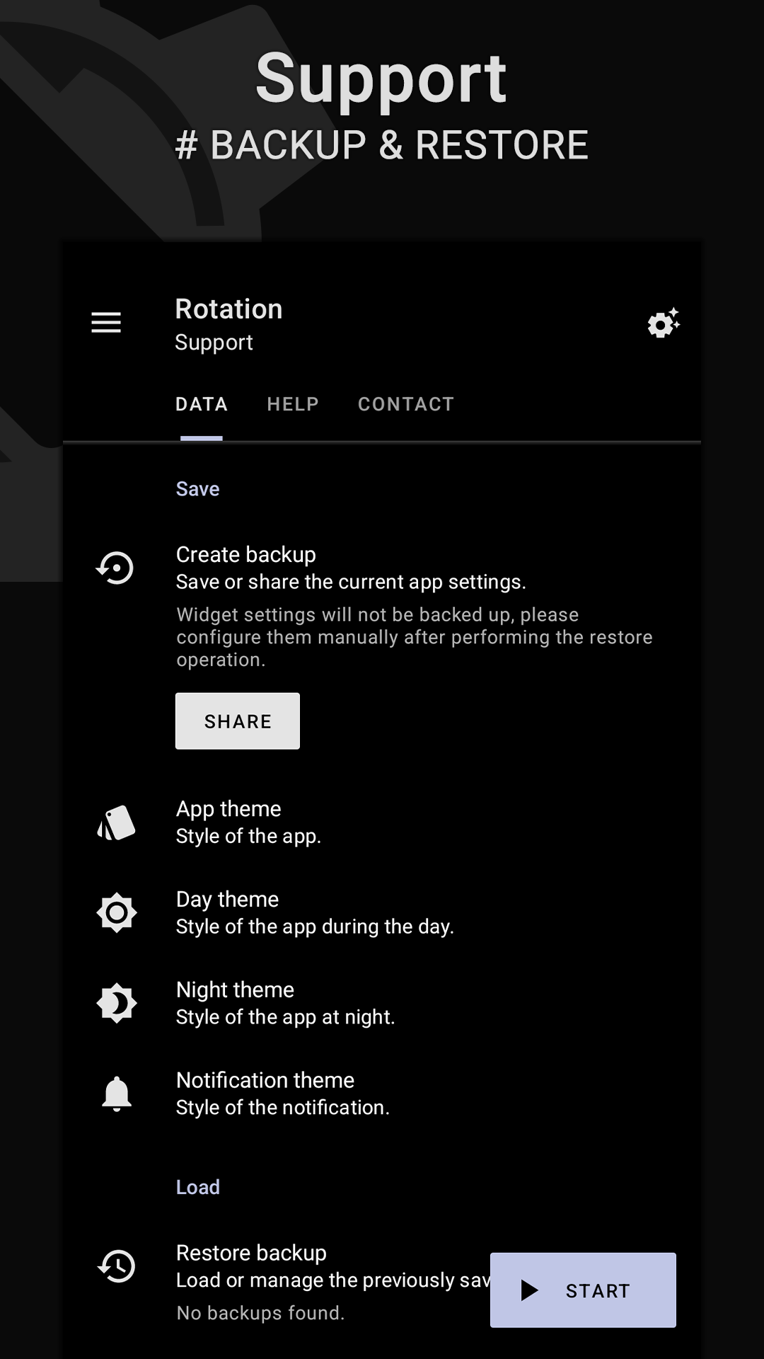 اسکرین شات 8 برنامه Rotation | Orientation Manager