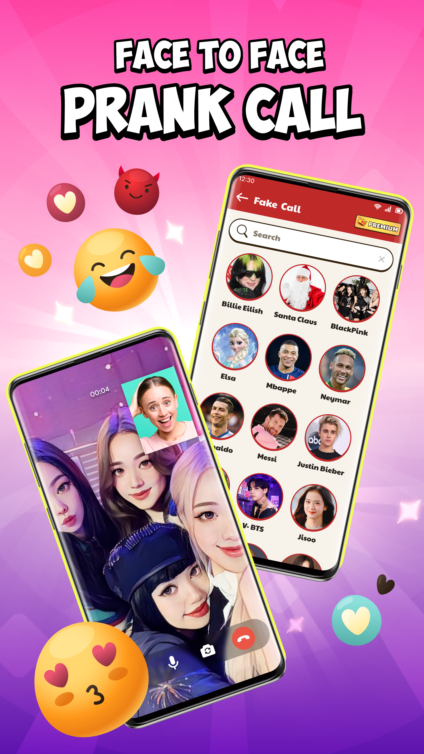 اسکرین شات 7 برنامه Idol Prank Call & Chat Prank