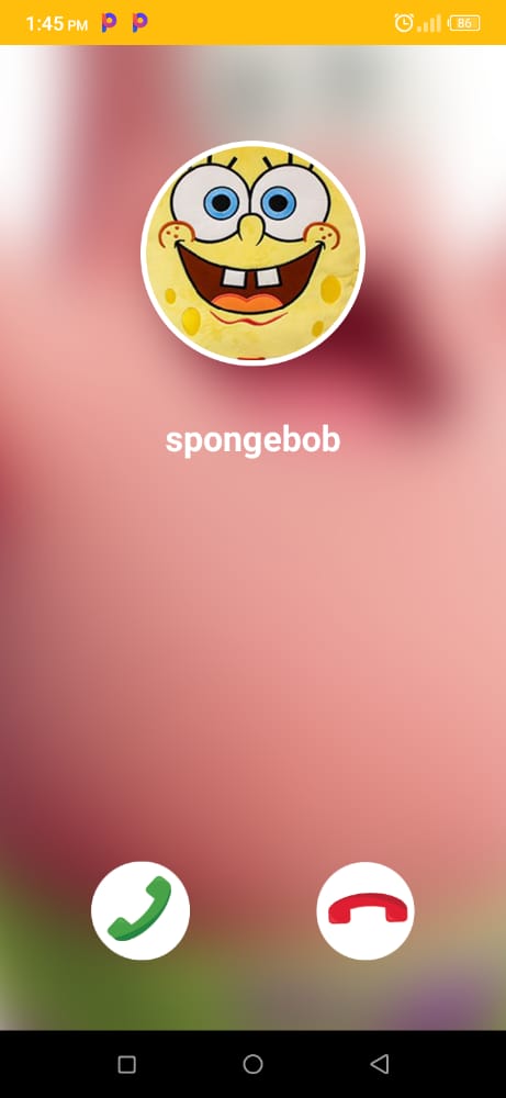 اسکرین شات 4 برنامه sponge fake call bob