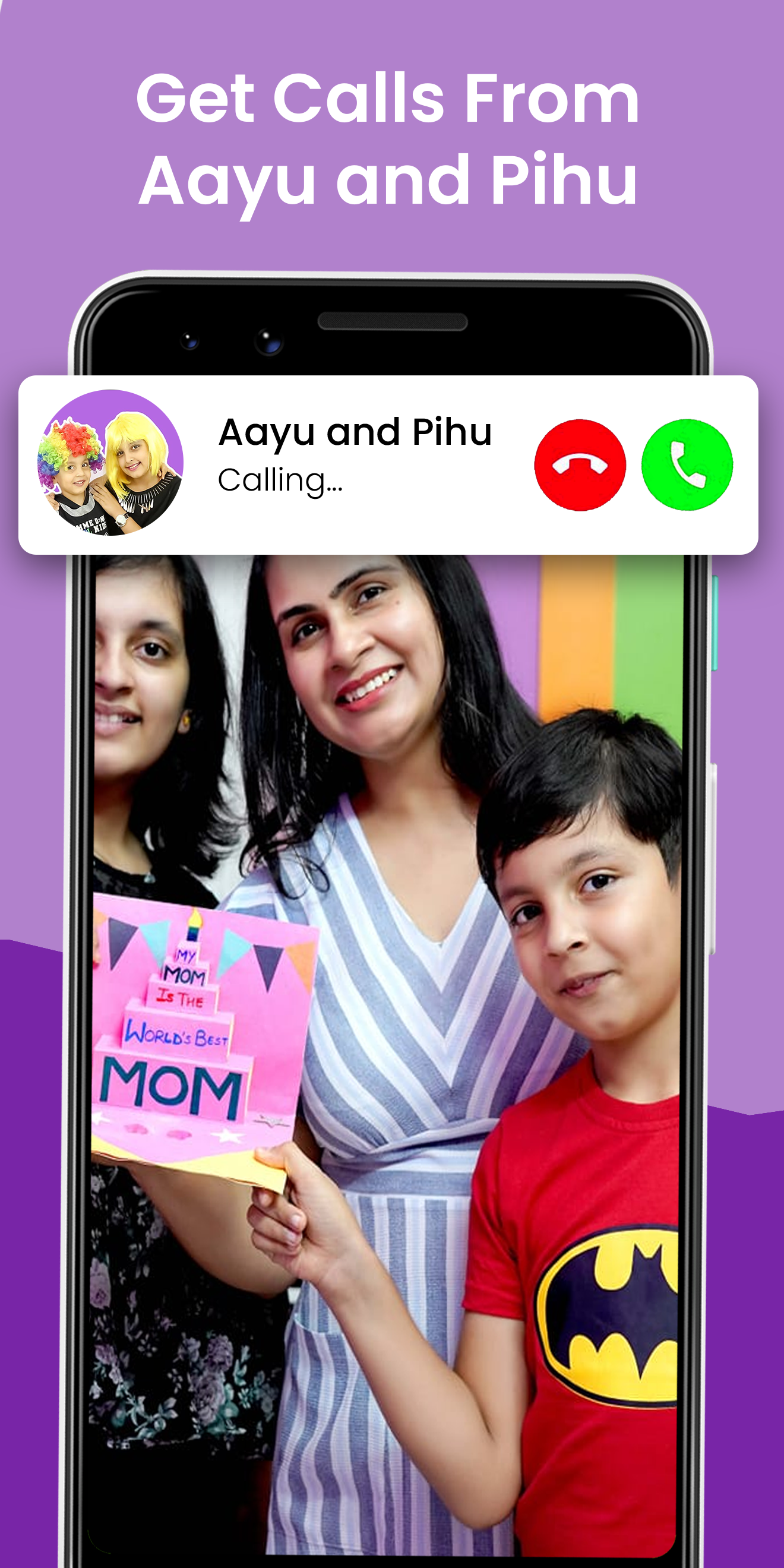 اسکرین شات 3 برنامه Aayu and Pihu fake Call & Chat