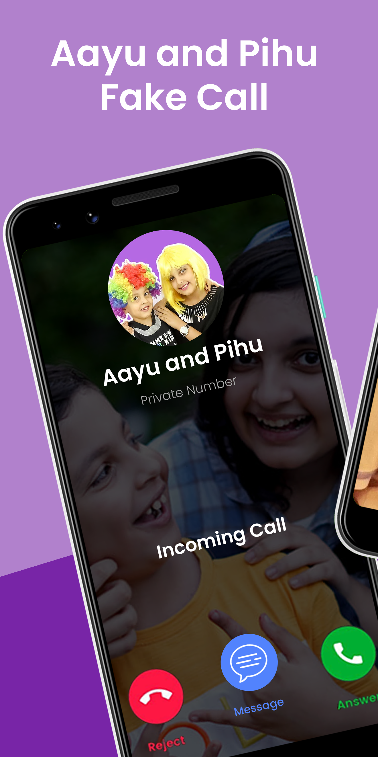 اسکرین شات 1 برنامه Aayu and Pihu fake Call & Chat