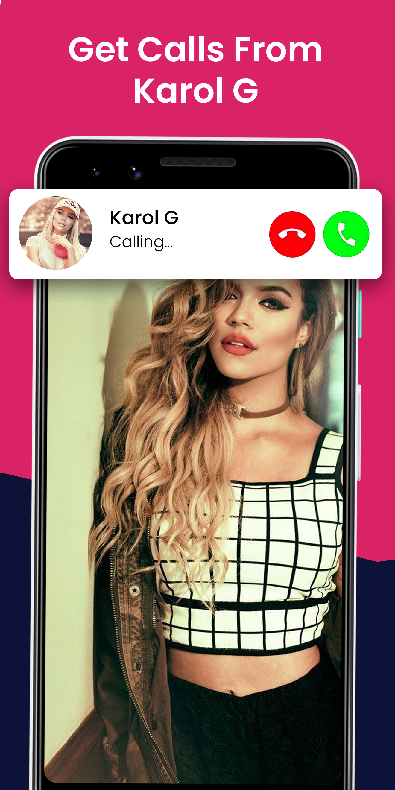 اسکرین شات 3 برنامه Karol G Fake Video Call & Chat