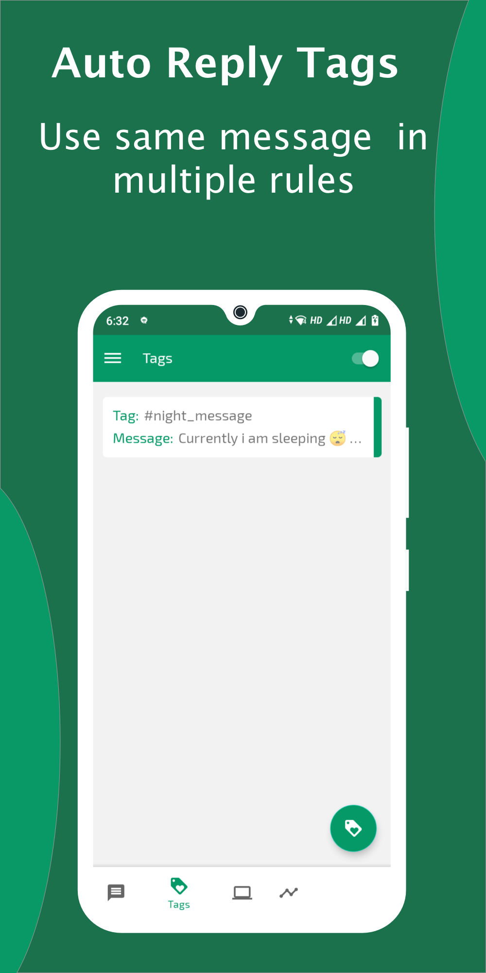 اسکرین شات 3 برنامه Auto Reply Chat Bot
