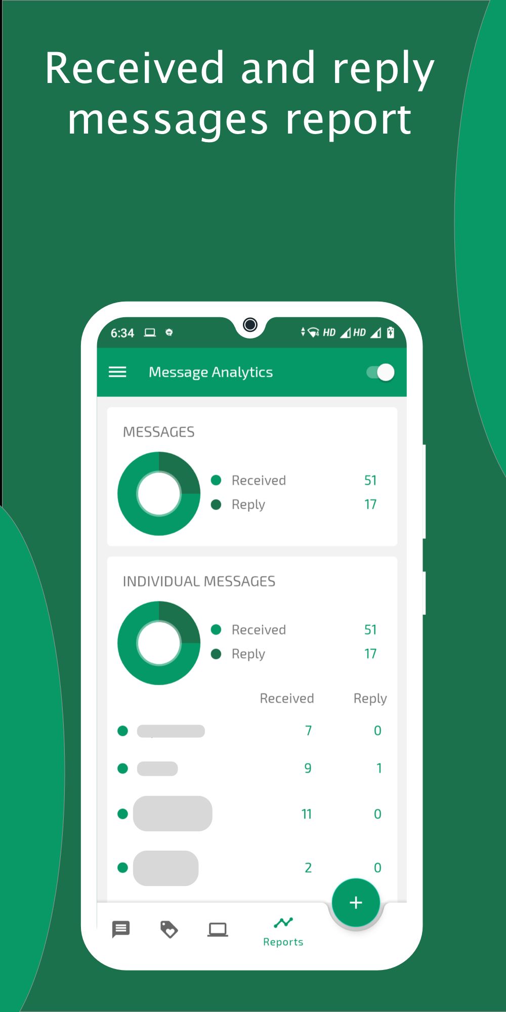 اسکرین شات 5 برنامه Auto Reply Chat Bot