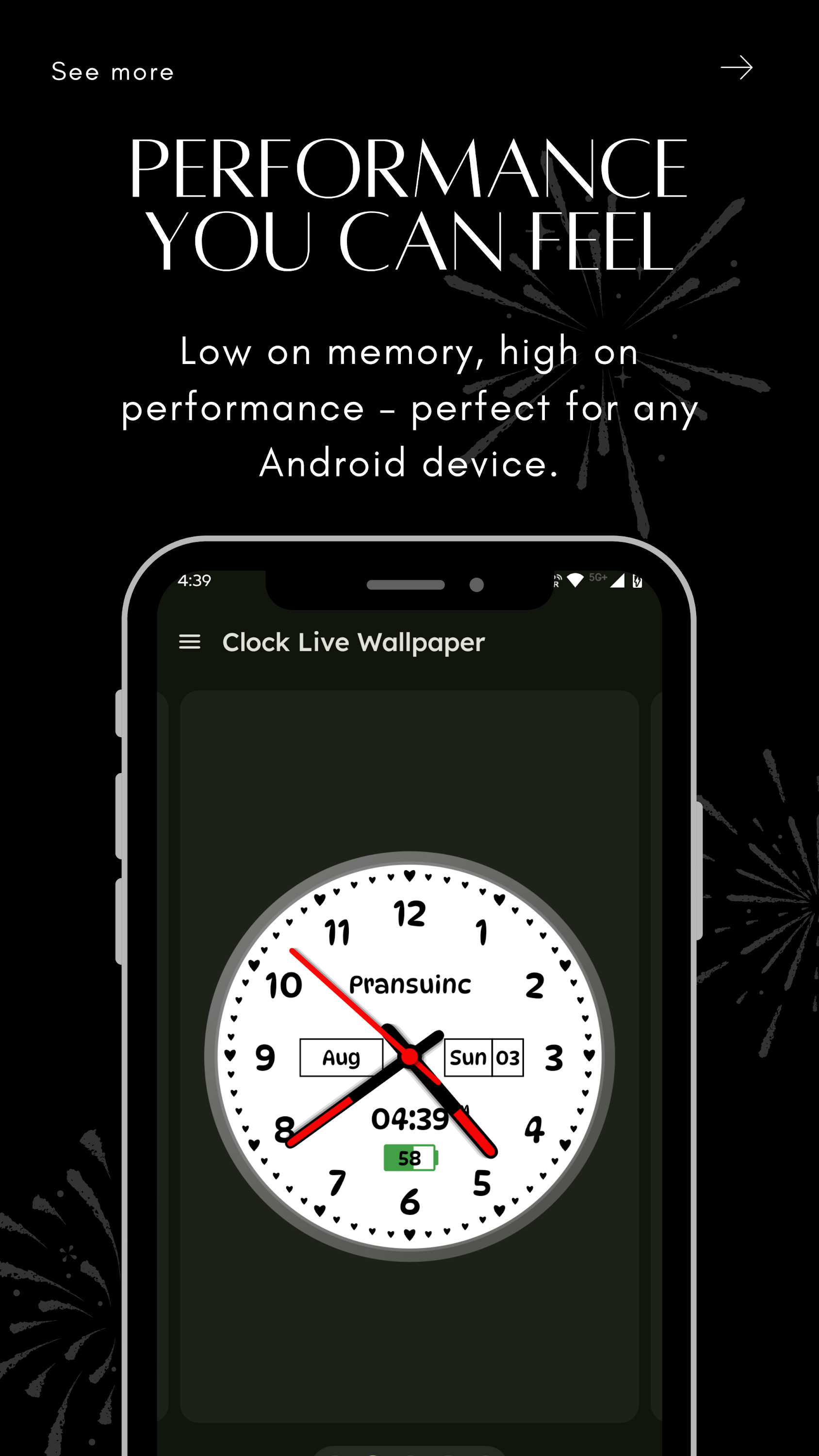 اسکرین شات 6 برنامه Clock Live Wallpaper