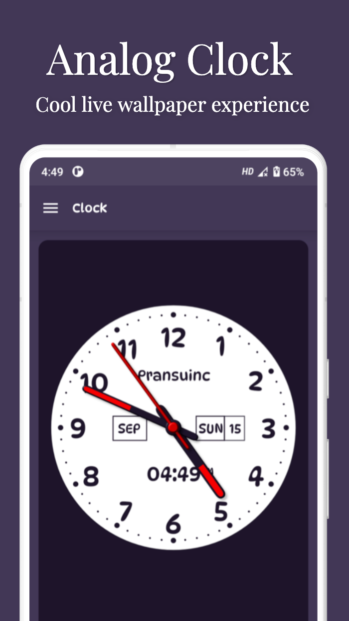 اسکرین شات 3 برنامه Clock Live Wallpaper