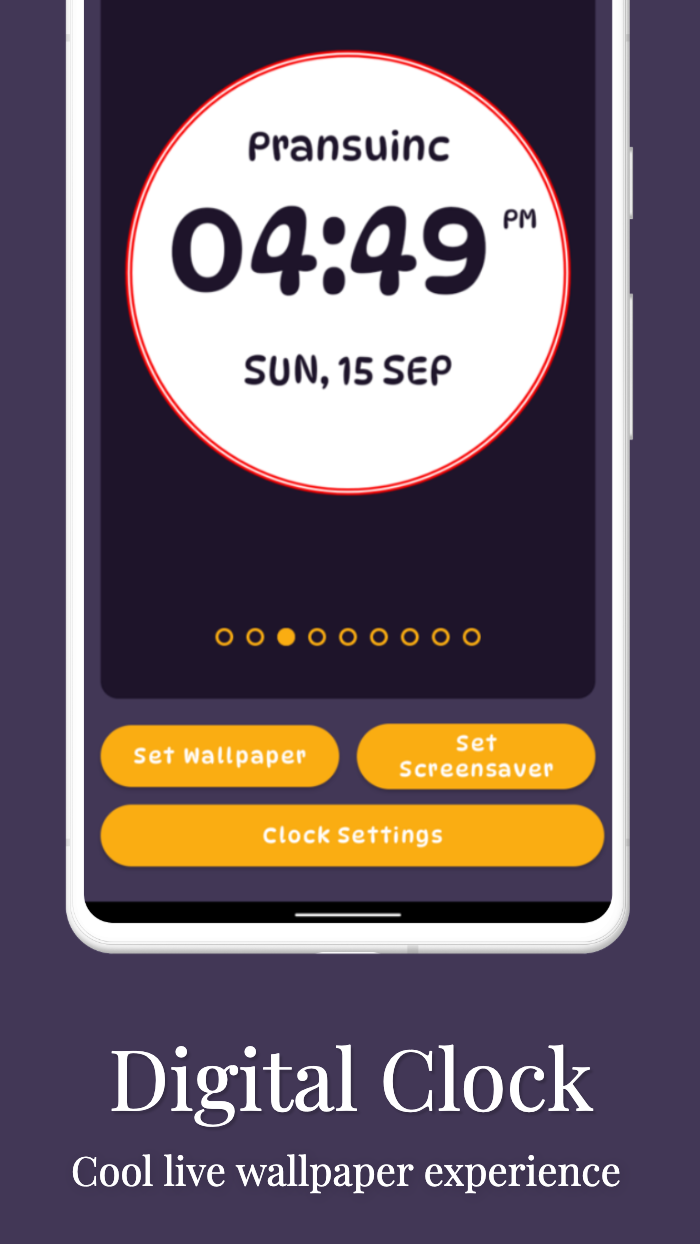 اسکرین شات 5 برنامه Clock Live Wallpaper