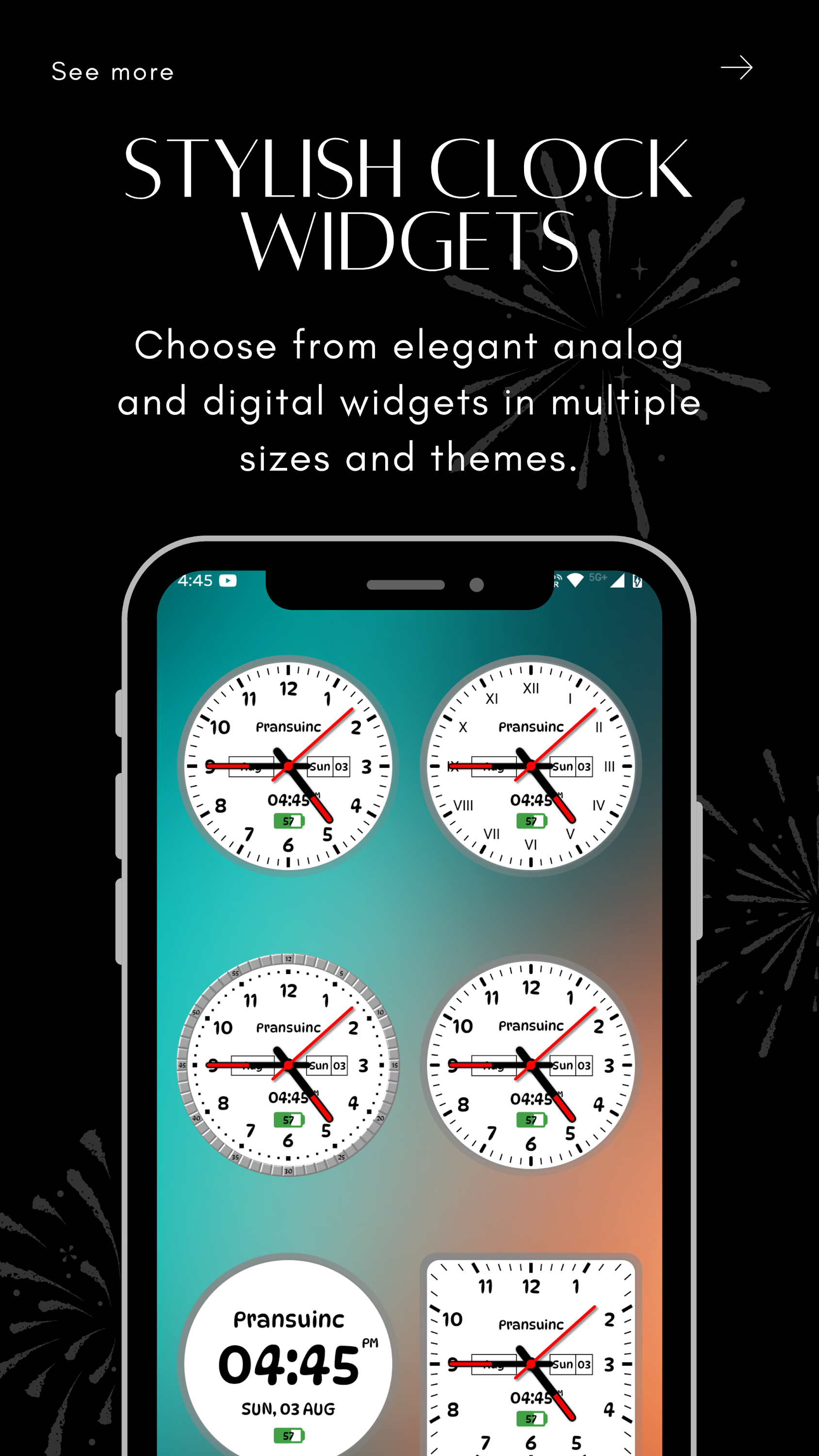 اسکرین شات 7 برنامه Clock Live Wallpaper