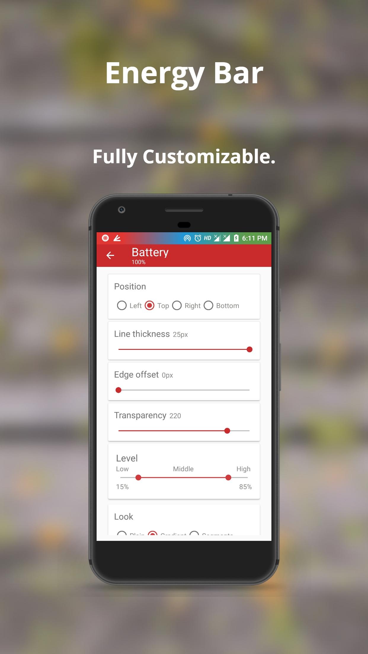 اسکرین شات 5 برنامه Energy Bar - Battery Indicator
