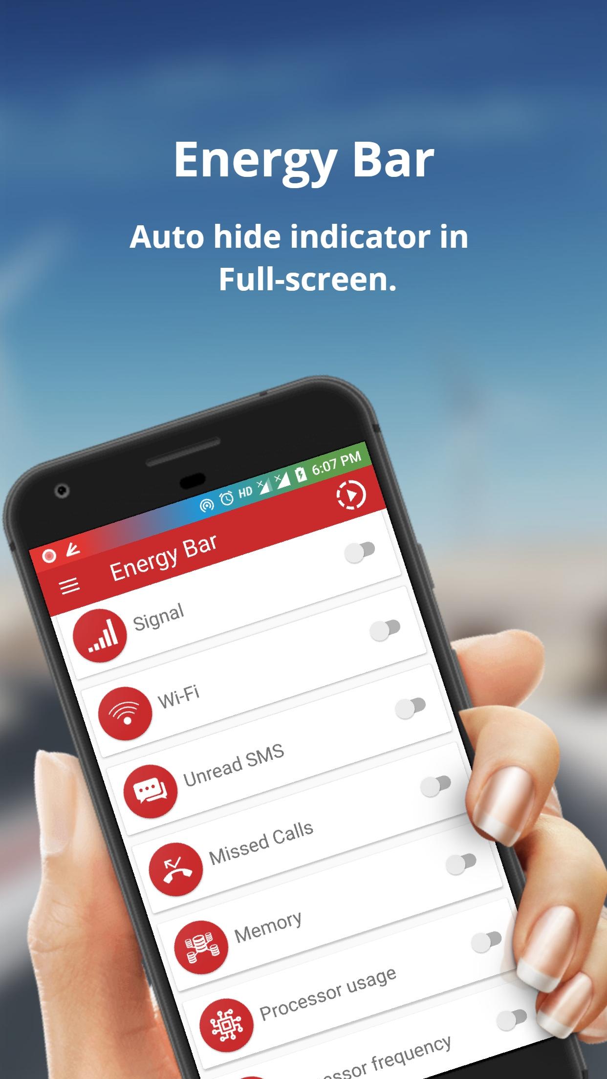 اسکرین شات 2 برنامه Energy Bar - Battery Indicator