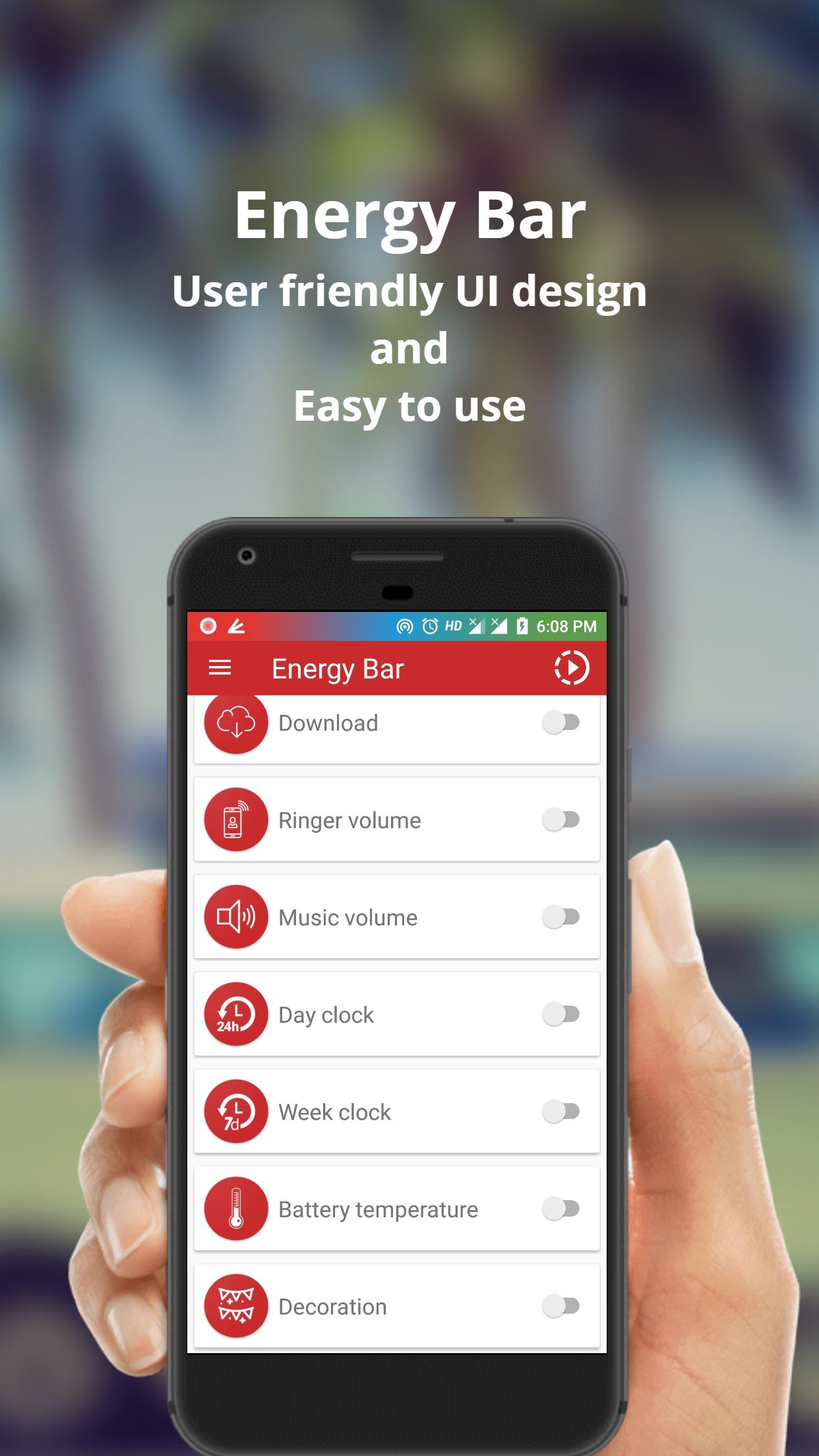 اسکرین شات 4 برنامه Energy Bar - Battery Indicator