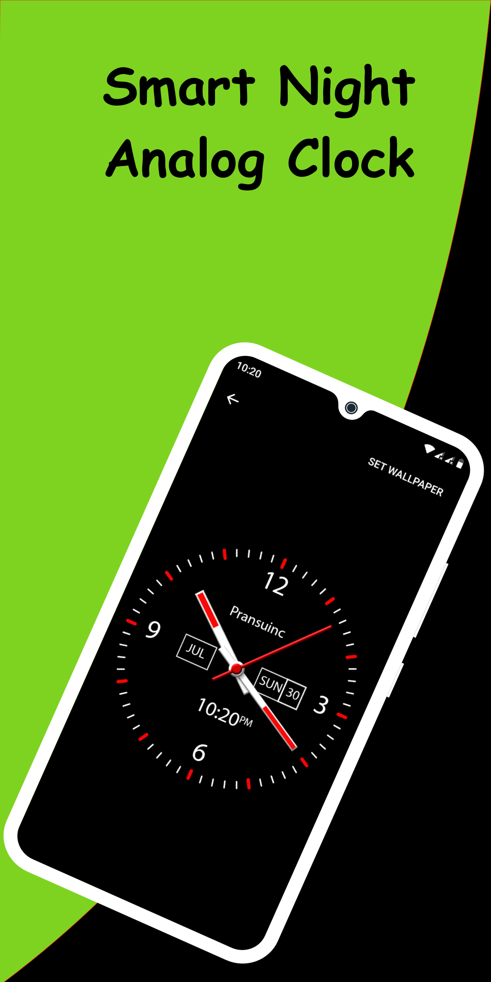 اسکرین شات 1 برنامه Smart Night Clock - Wallpaper