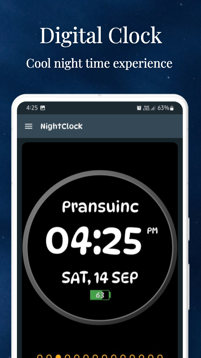 اسکرین شات 3 برنامه Night Clock