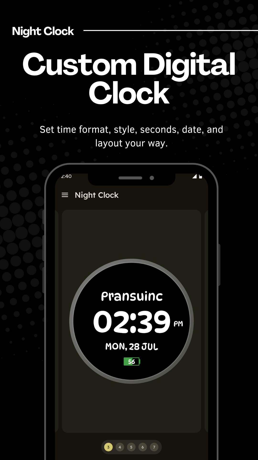 اسکرین شات 2 برنامه Night Clock