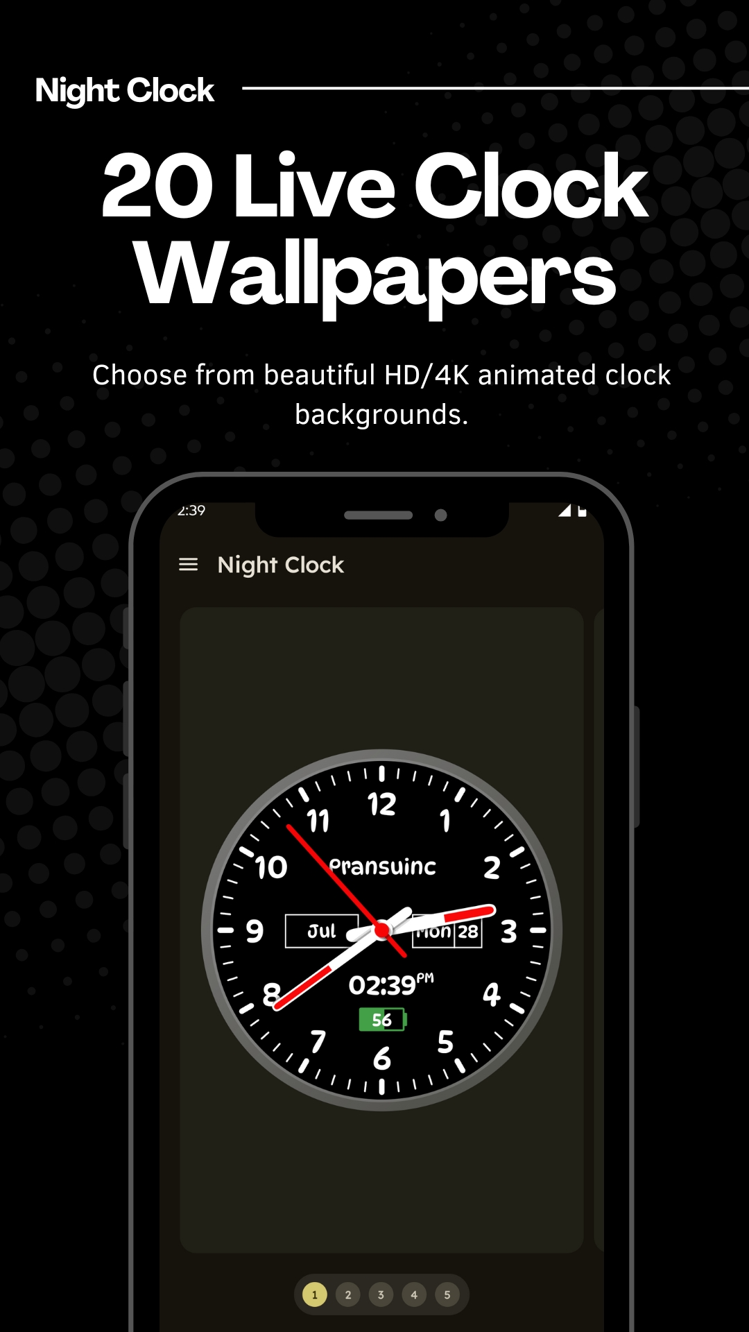 اسکرین شات 1 برنامه Night Clock