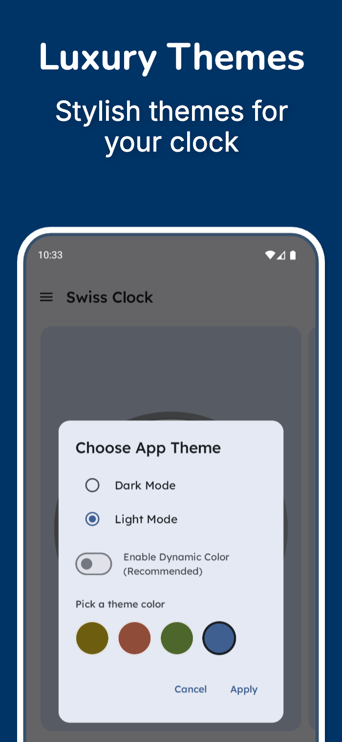 اسکرین شات 3 برنامه Swiss Clock