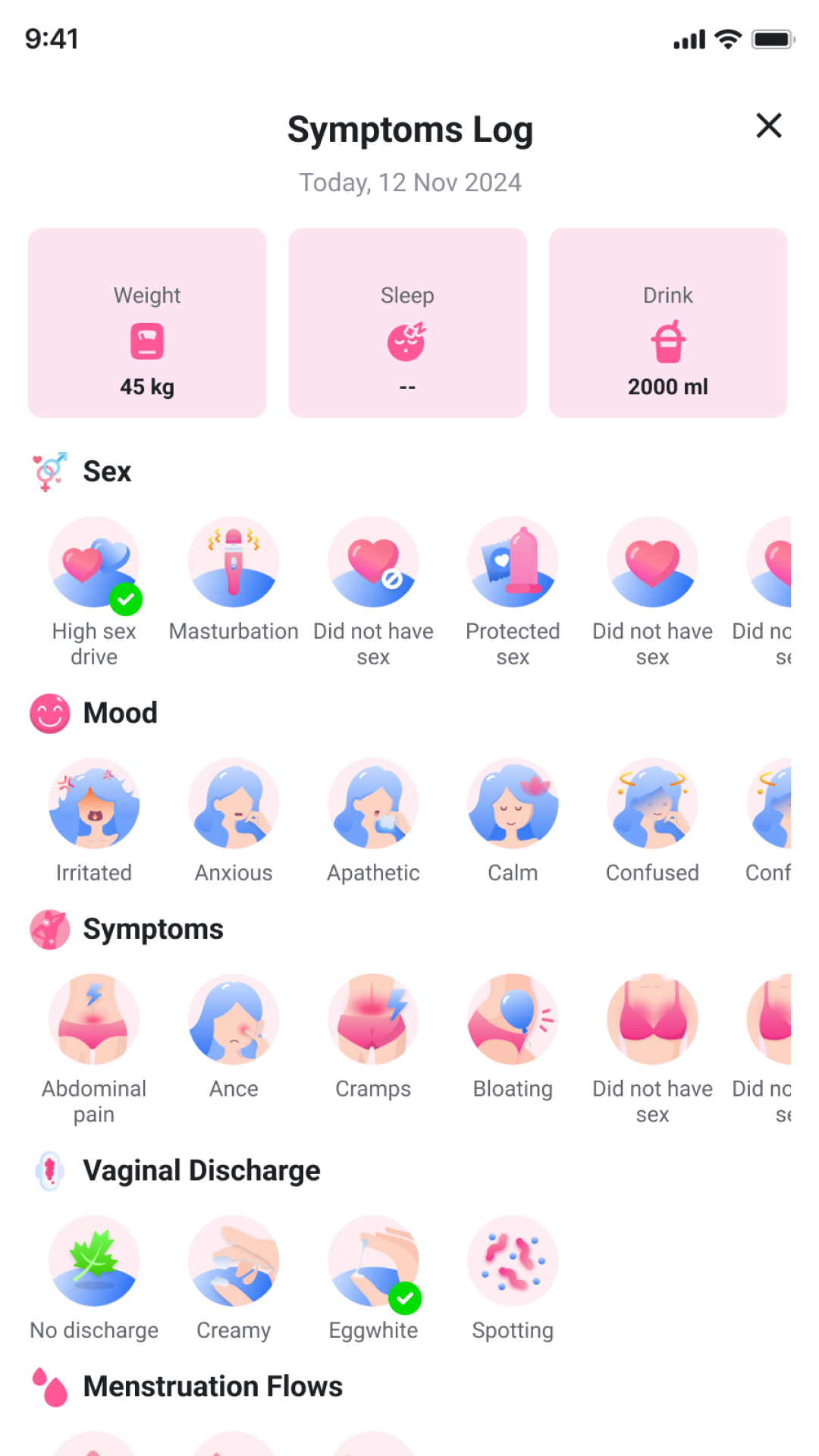 اسکرین شات 4 برنامه AccuPeriod Ovulation Tracker