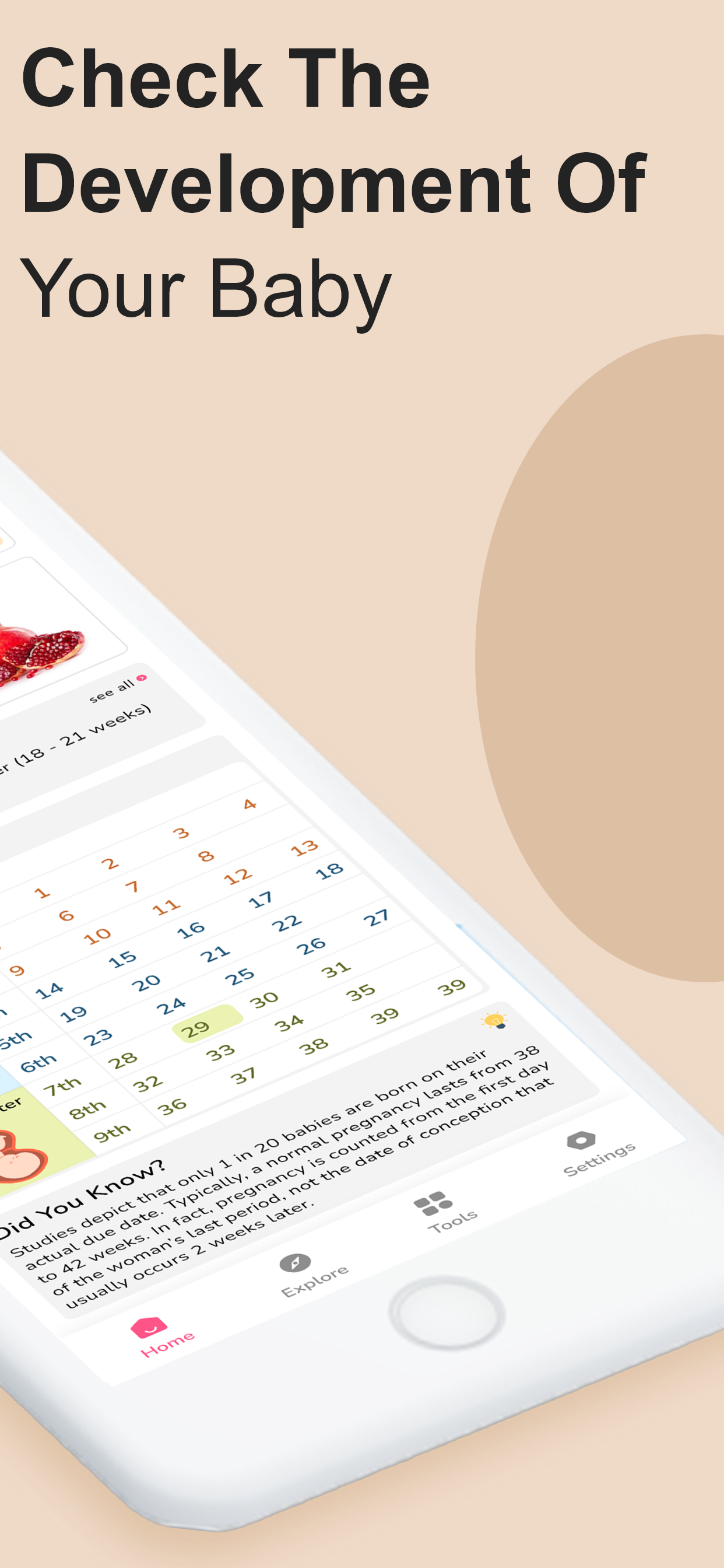 اسکرین شات 2 برنامه Pregnancy Calculator & Tracker
