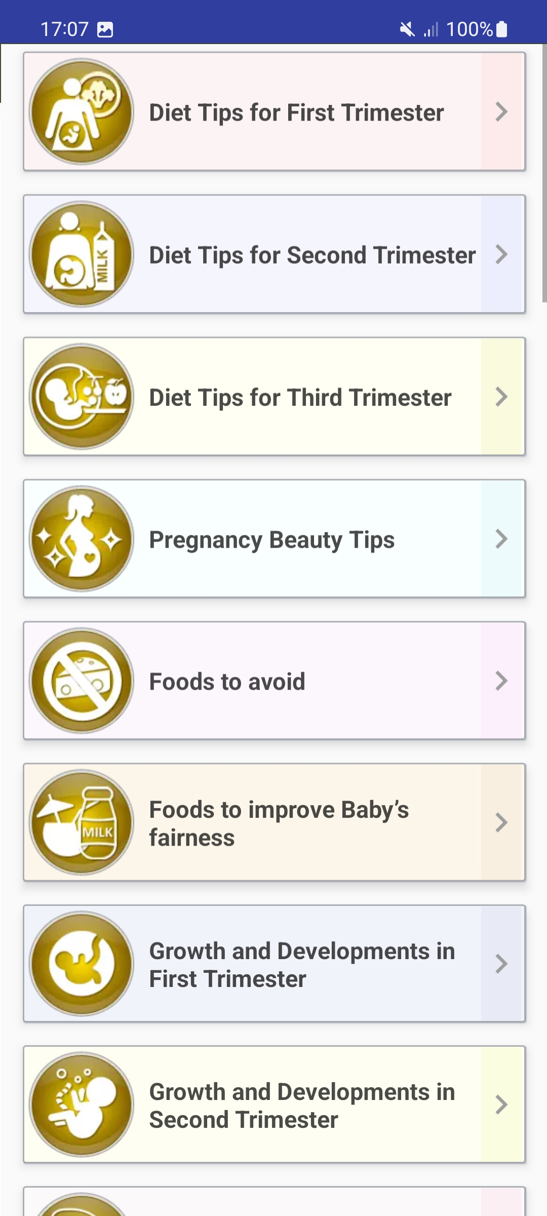 اسکرین شات 1 برنامه Pregnancy Tips Diet Nutrition