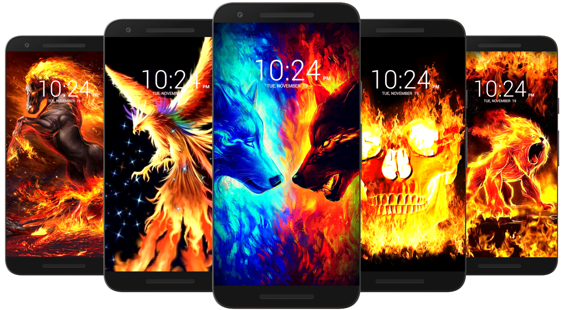 اسکرین شات 2 برنامه Fire Wallpaper HD & 4K