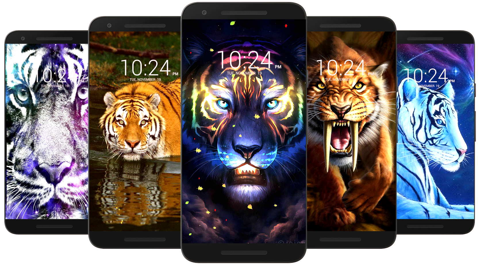 اسکرین شات 4 برنامه Tiger Wallpaper HD & 4K