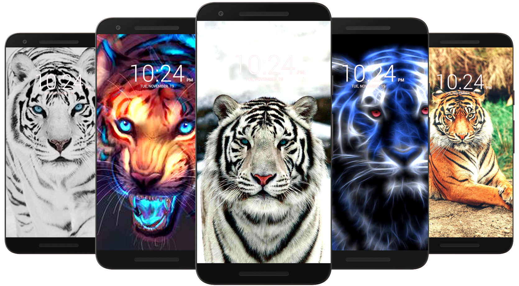 اسکرین شات 3 برنامه Tiger Wallpaper HD & 4K