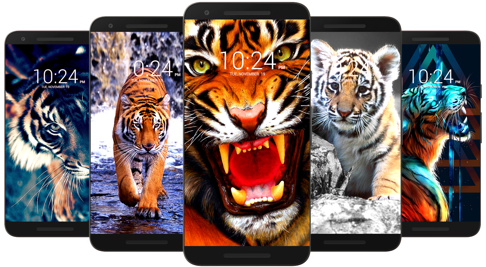 اسکرین شات 6 برنامه Tiger Wallpaper HD & 4K