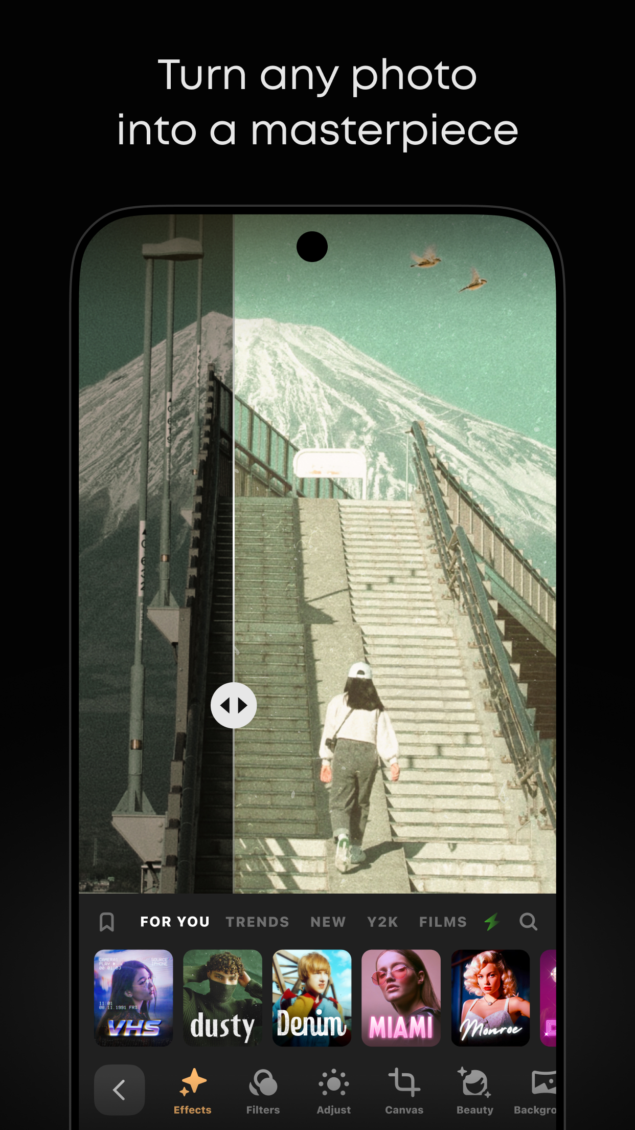 اسکرین شات 2 برنامه PREQUEL AI Filter Photo Editor