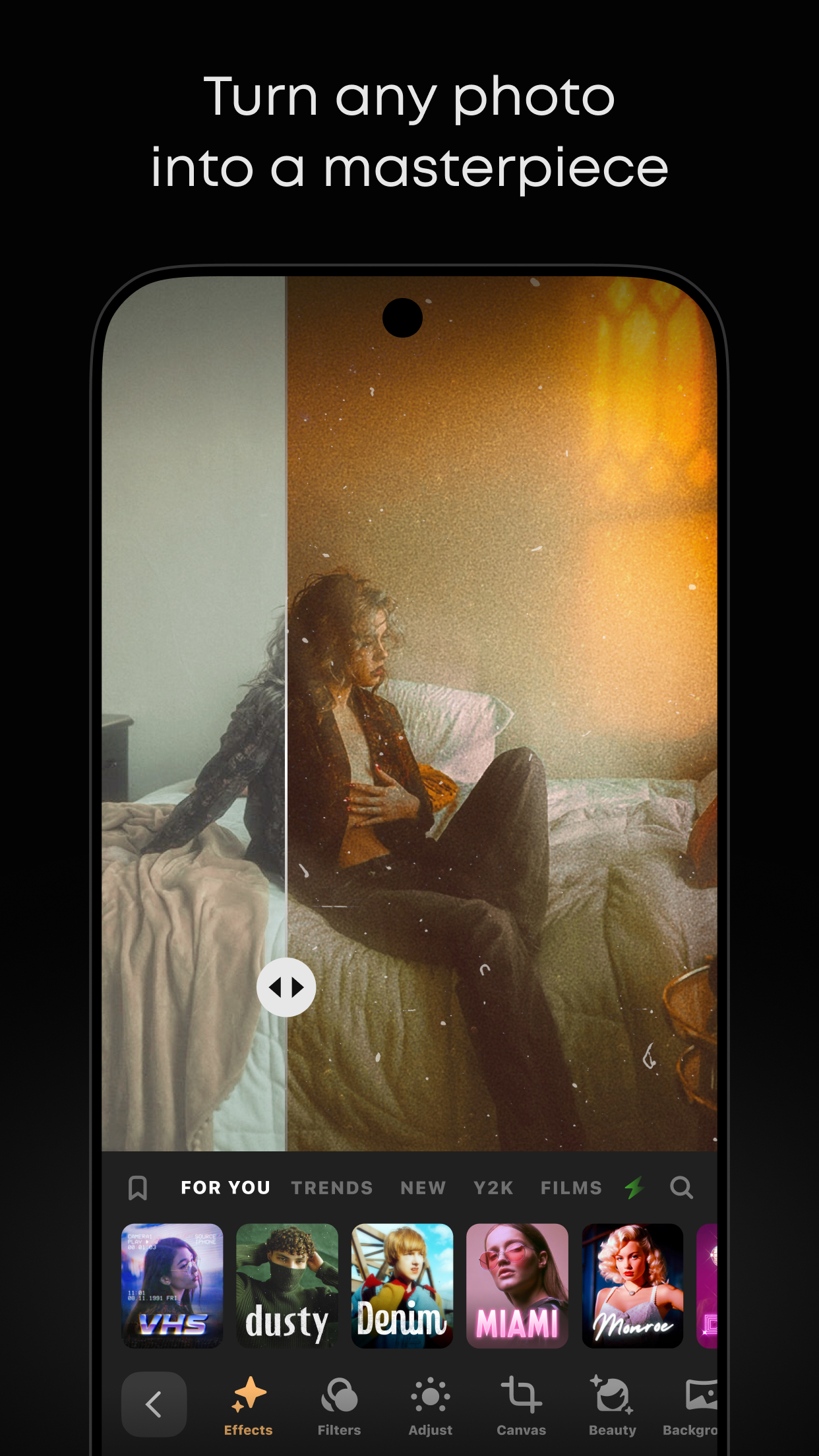 اسکرین شات 2 برنامه PREQUEL AI Filter Photo Editor