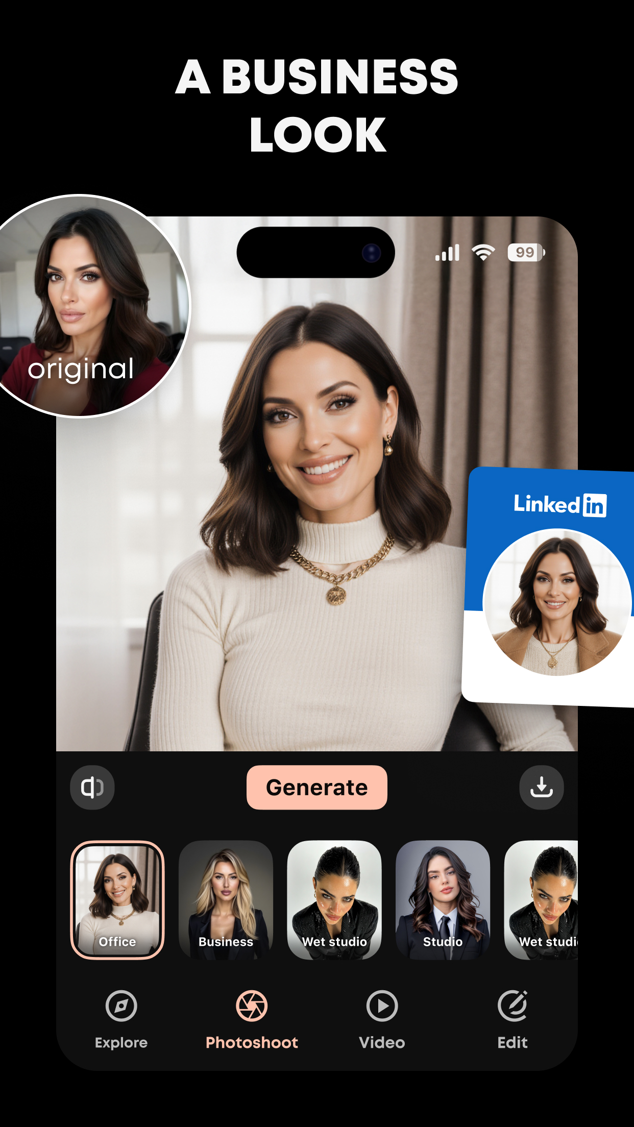 اسکرین شات 5 برنامه GIO: AI Headshot Generator