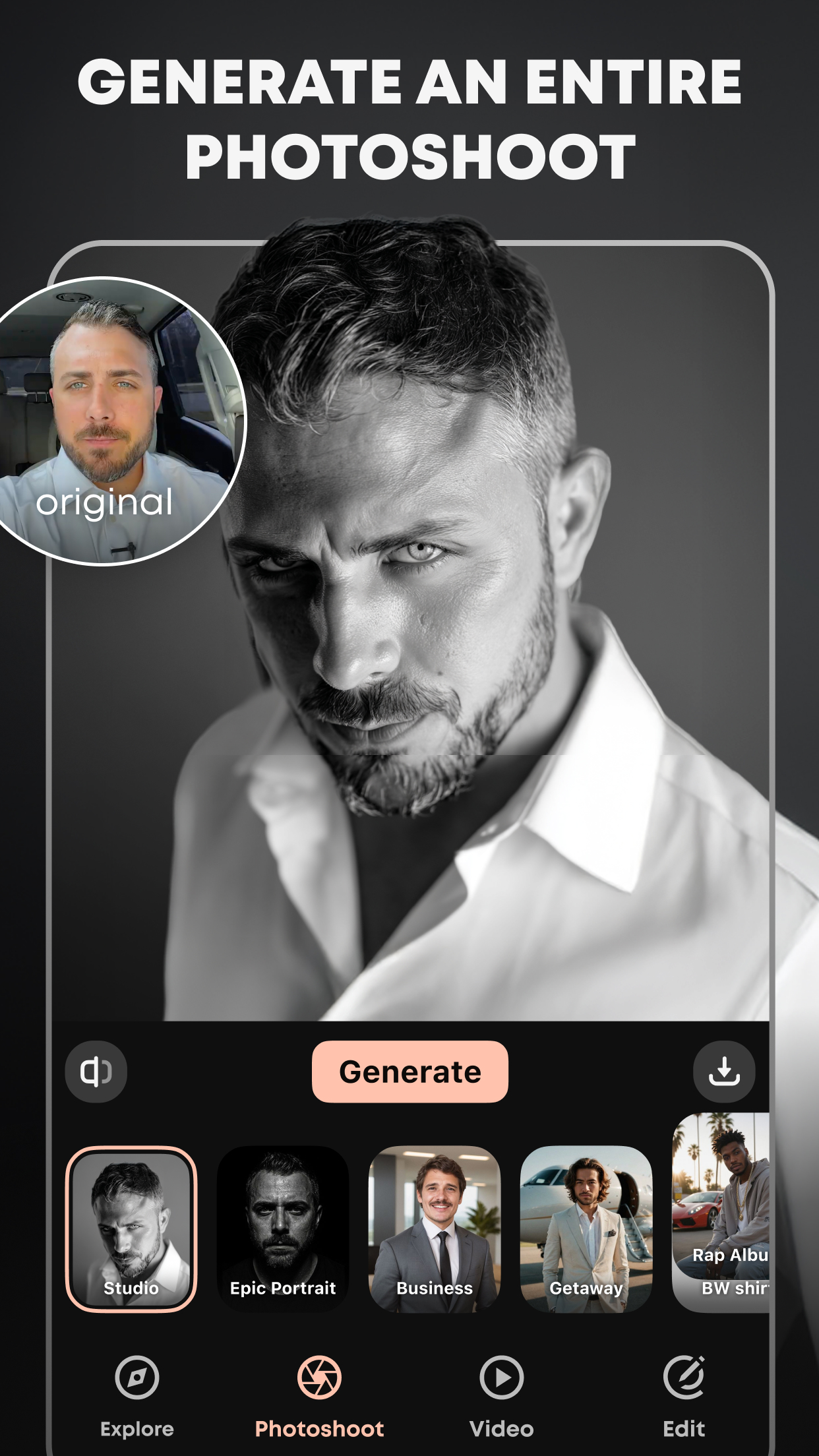 اسکرین شات 2 برنامه GIO: AI Headshot Generator