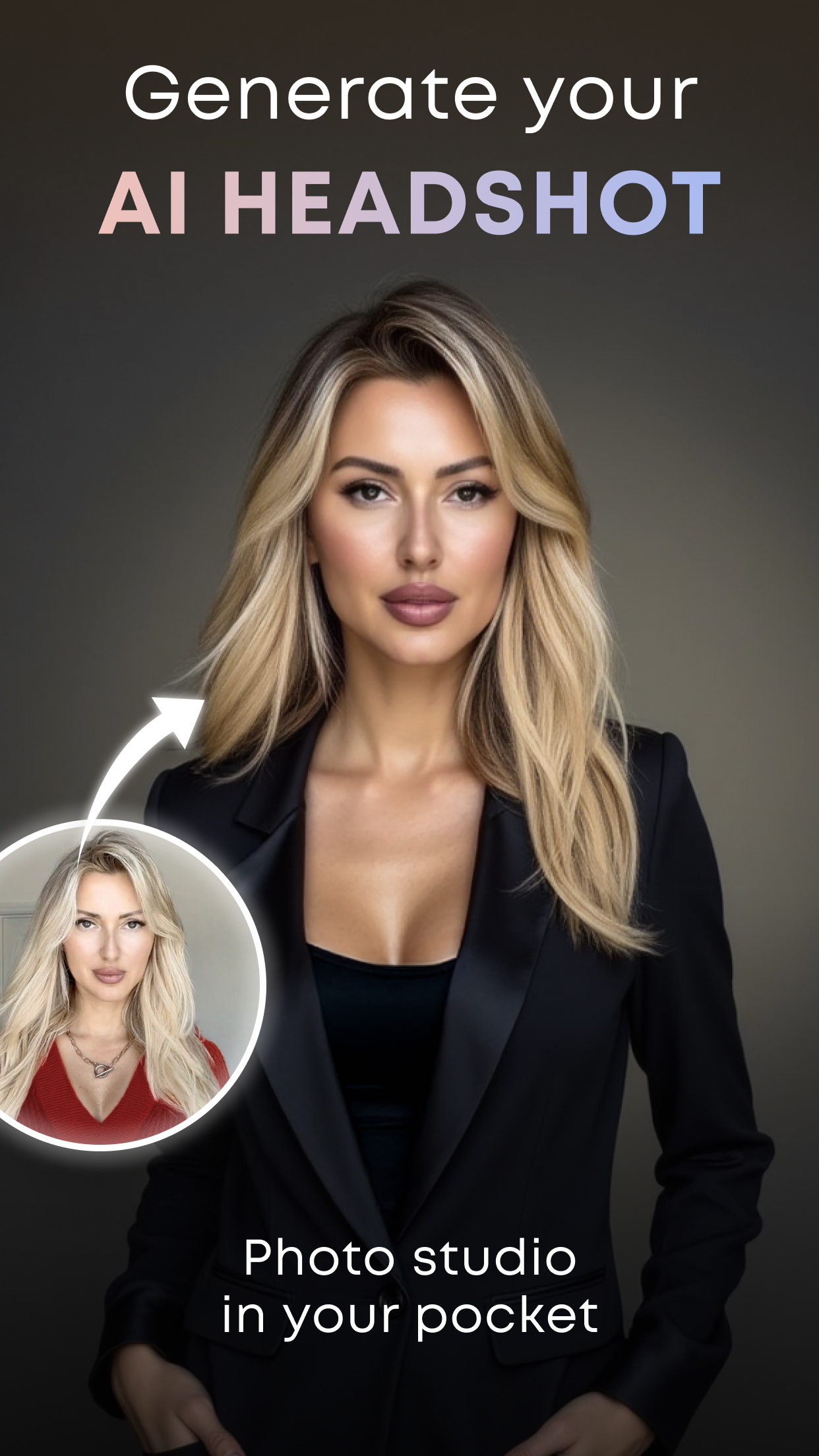 اسکرین شات 1 برنامه GIO: AI Headshot Generator