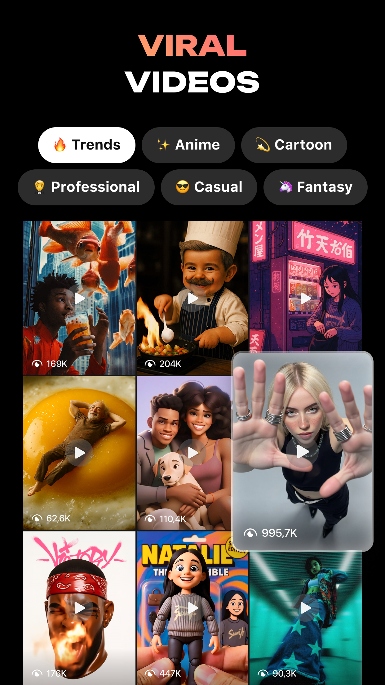 اسکرین شات 5 برنامه Hula - AI Video Generator