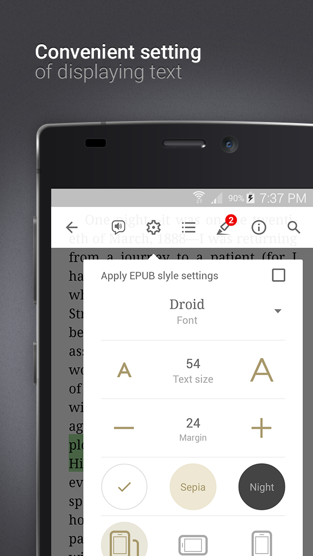 اسکرین شات 4 برنامه eReader Prestigio: Book Reader