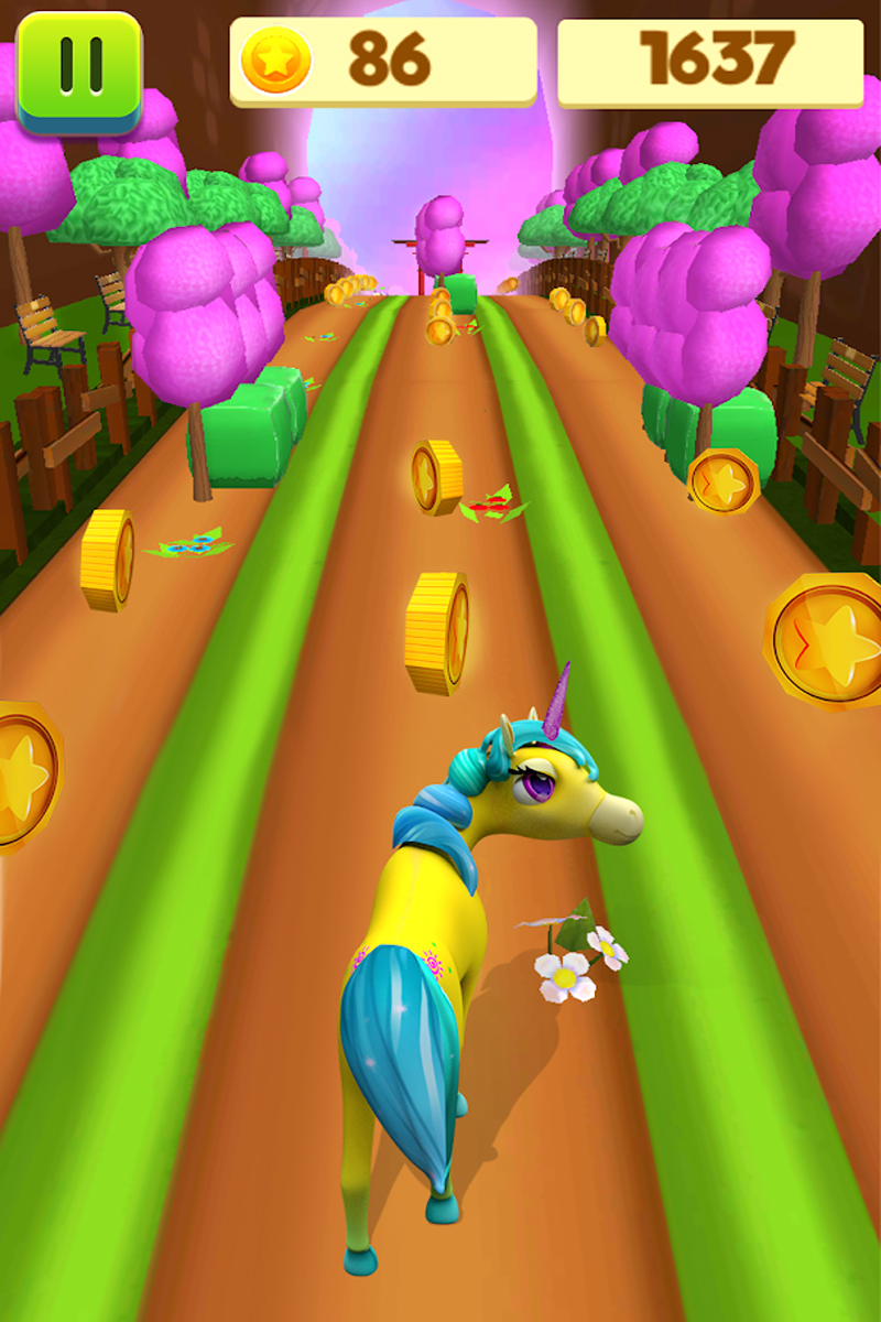 اسکرین شات 4 بازی Unicorn Run Pony Running Games