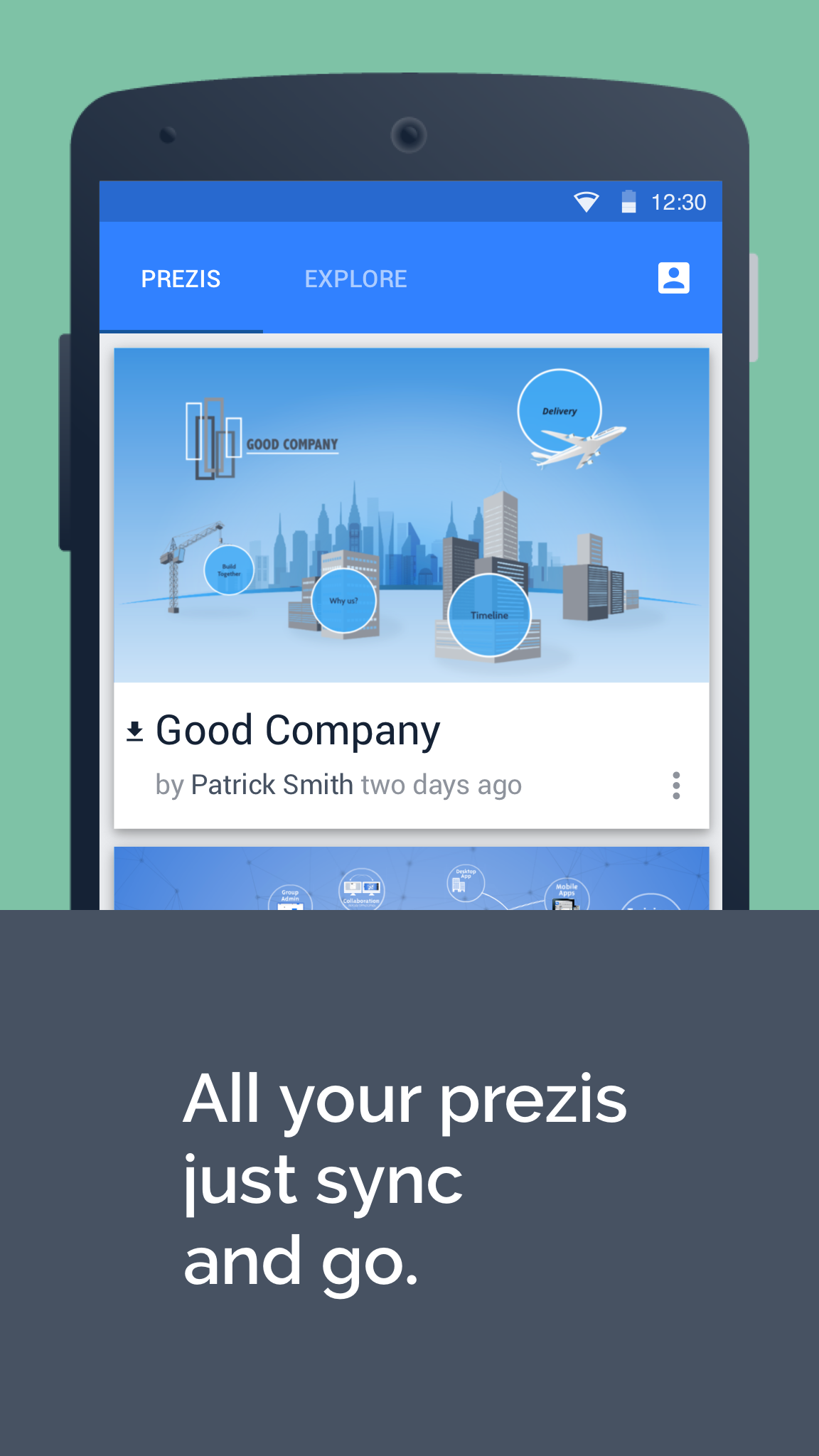 اسکرین شات 1 برنامه Prezi Viewer