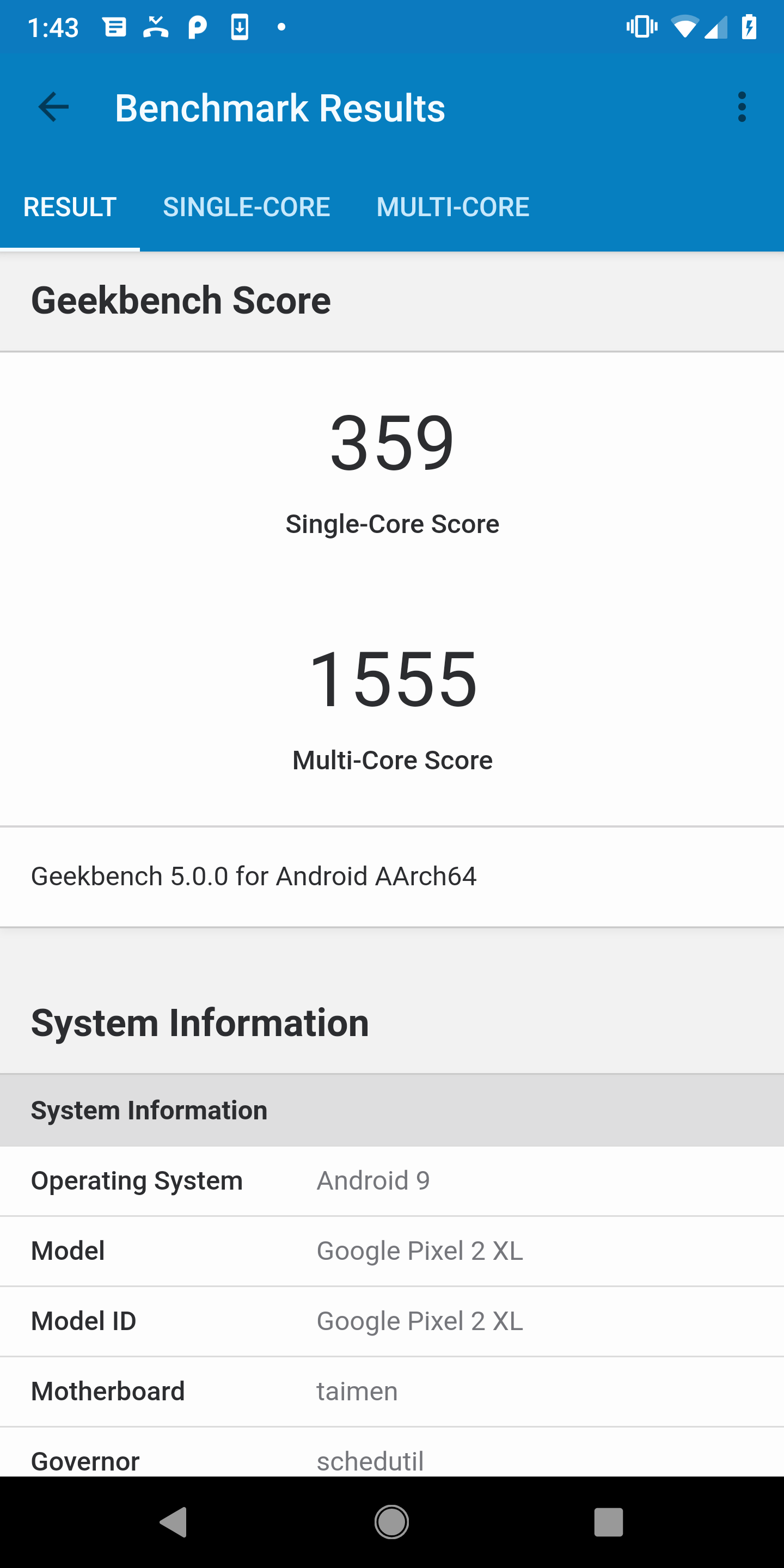 اسکرین شات 3 برنامه Geekbench 5