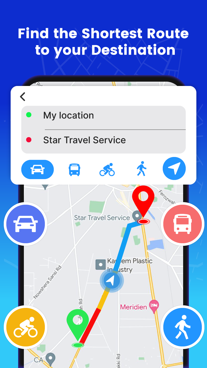 اسکرین شات 1 برنامه GPS Route Finder